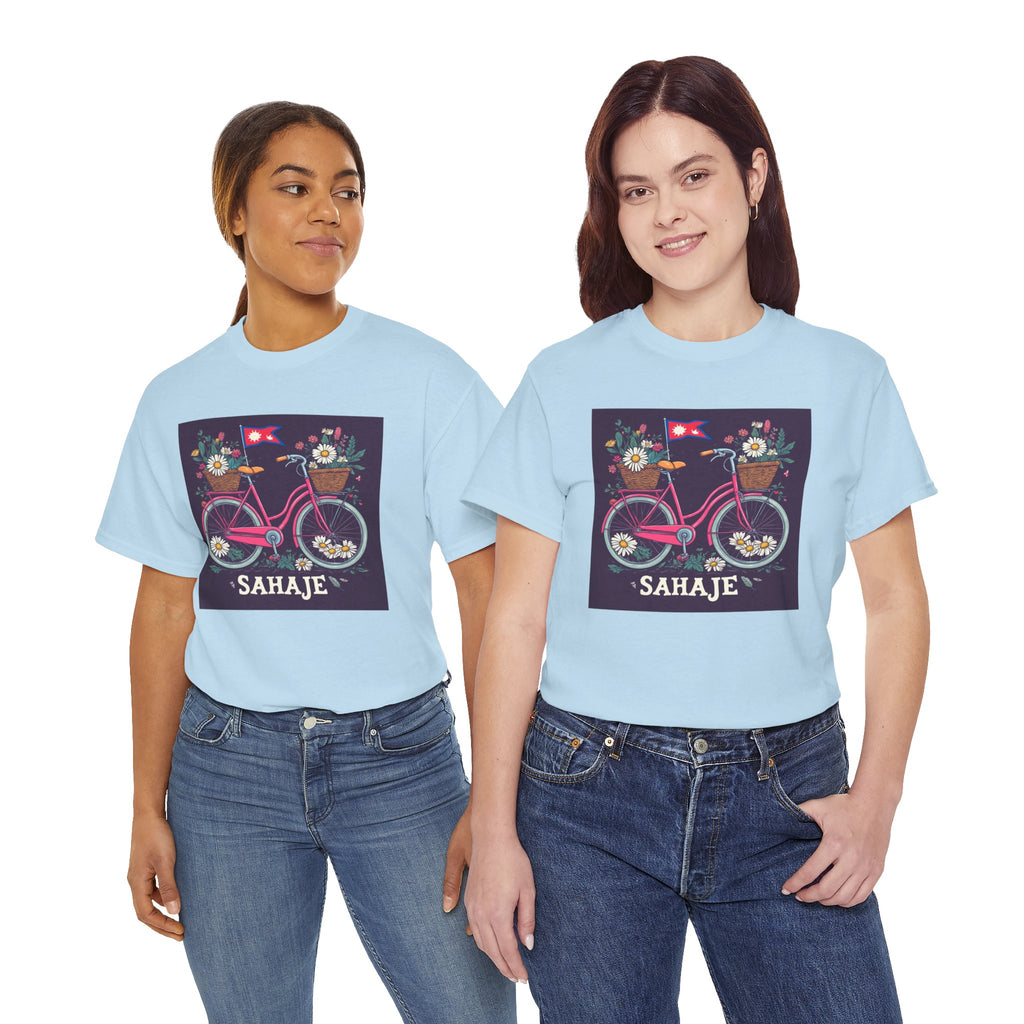 Sahaje Floral Bicycle T‑Shirt