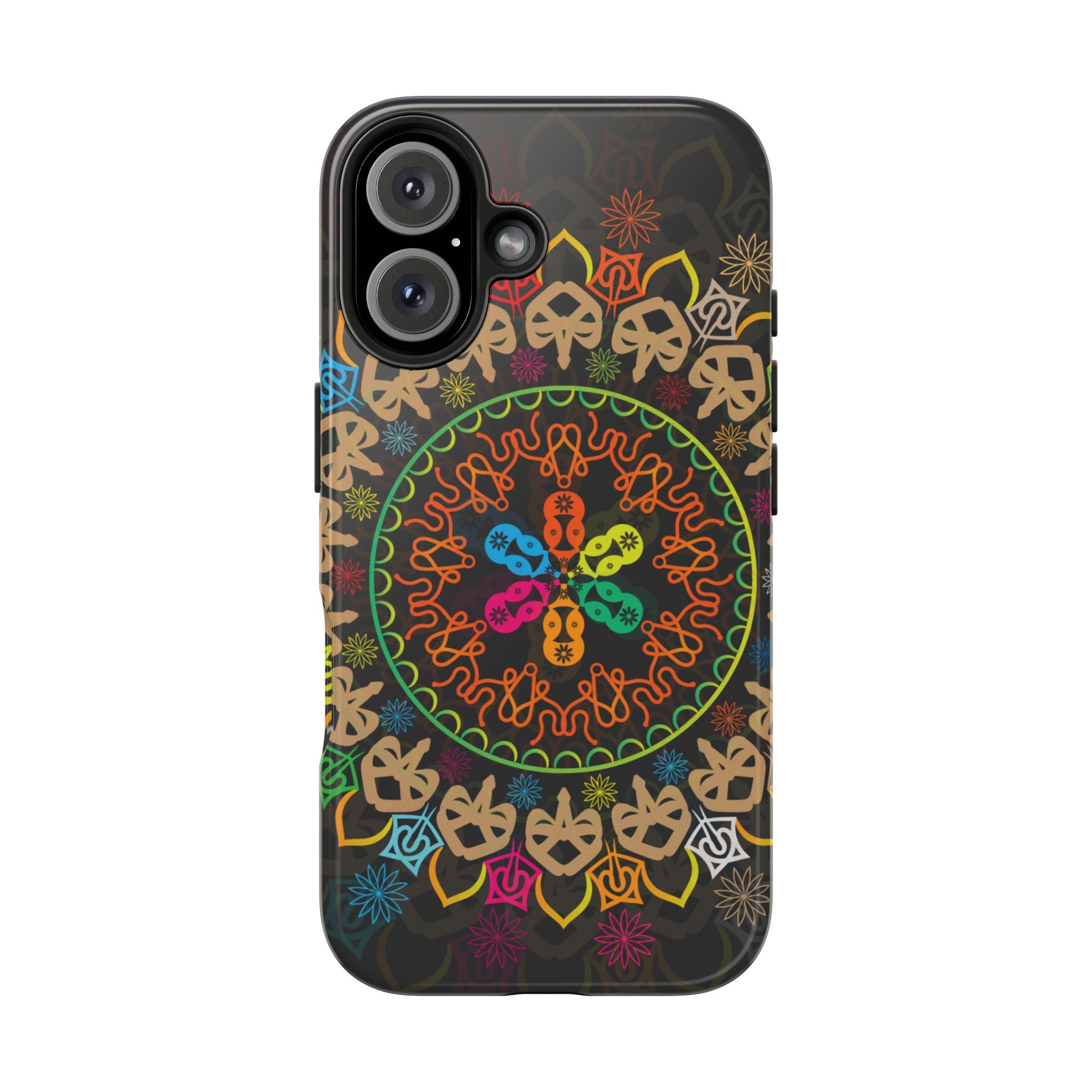 Colorful Mandala Tough Phone Cases - Vibrant Protection for Your Device, Gift for Art Lovers, Boho Style, Unique Phone Accessories
