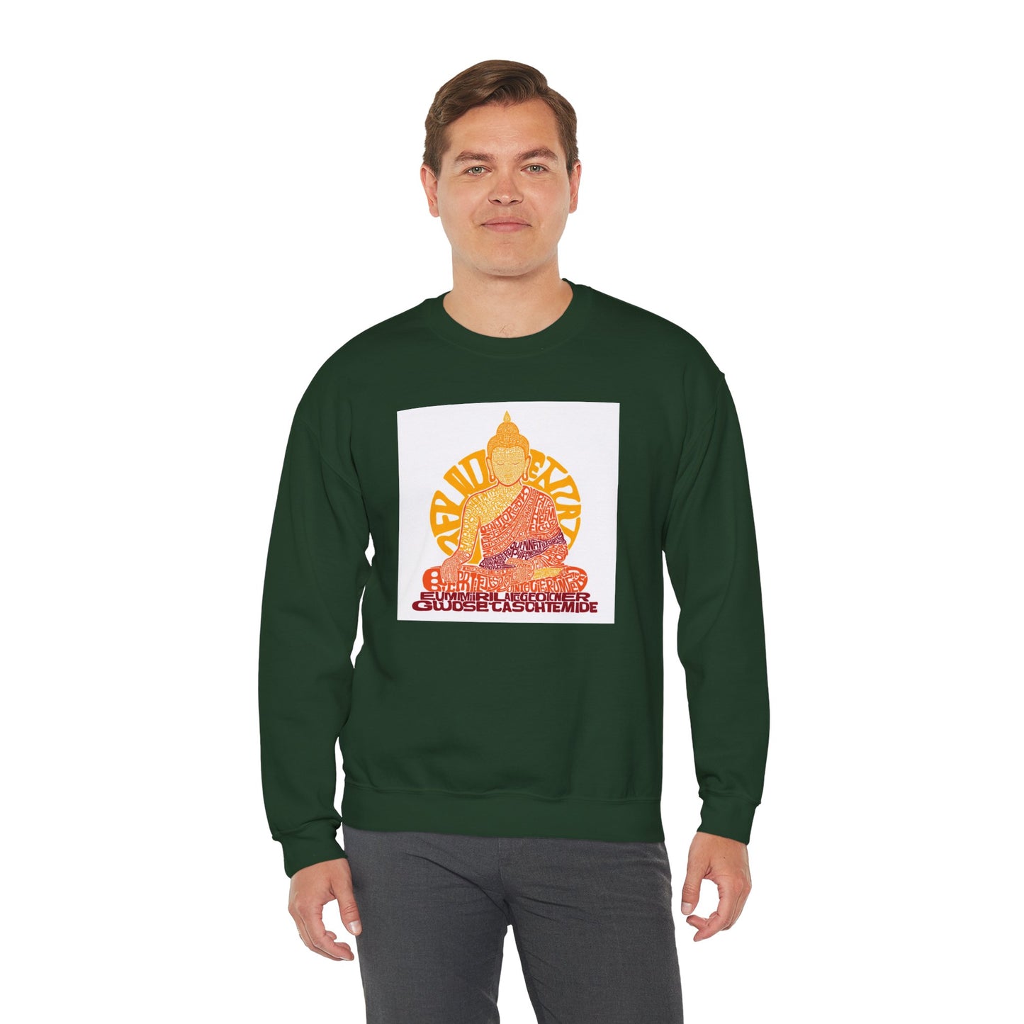 Buddha Graphic Sweatshirt — "Choose Compassion" Meditation Crewneck