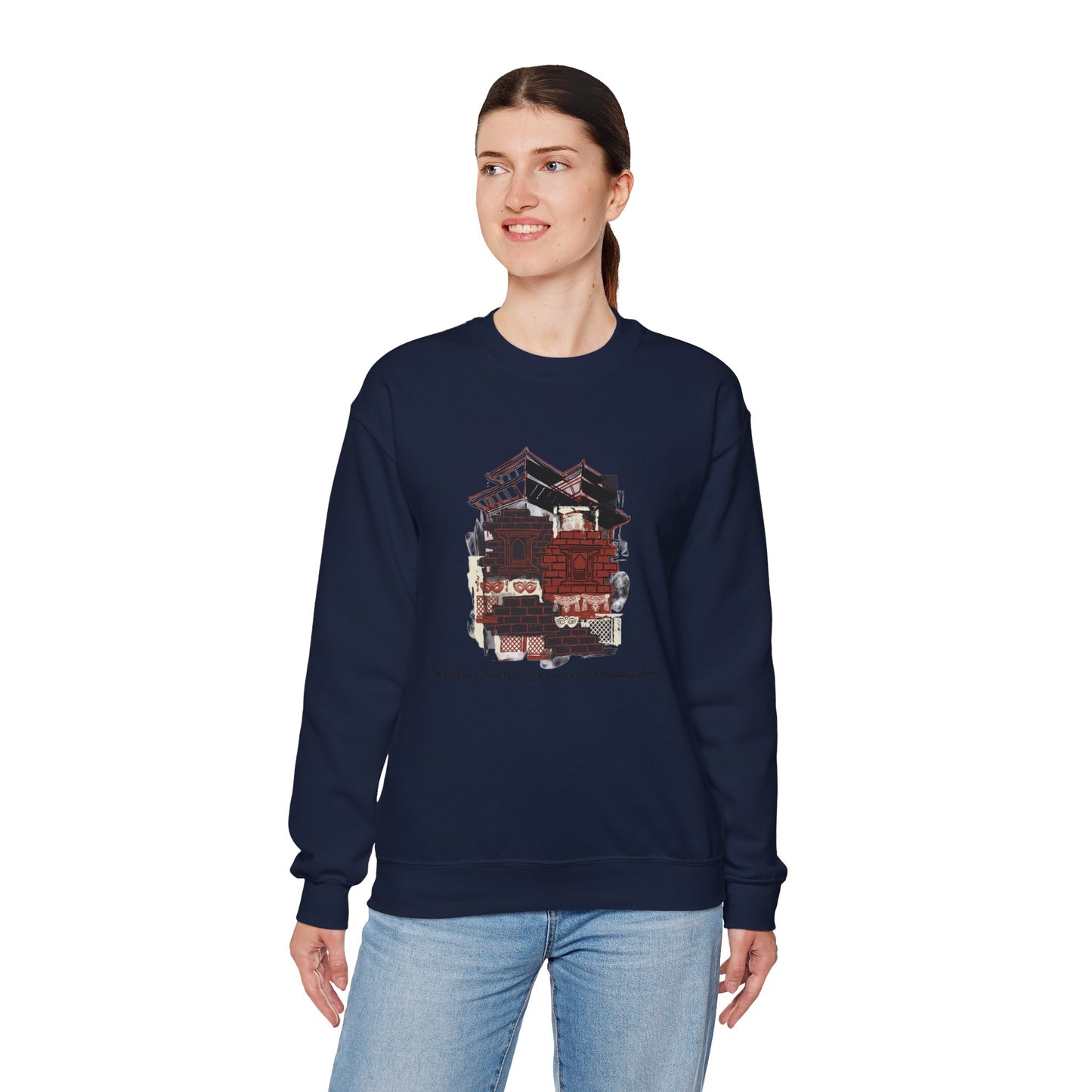 Crewneck Sweatshirt — Vintage Camper Roadtrip Illustration ("Where's Every Place I’ve Been, and Every Place I’m Going")