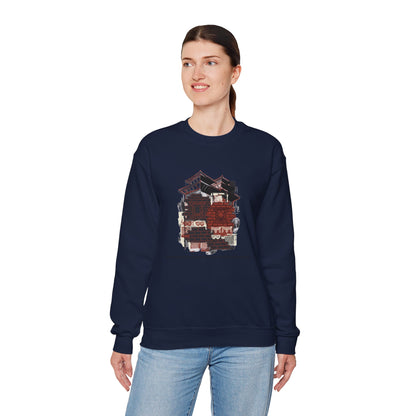 Crewneck Sweatshirt — Vintage Camper Roadtrip Illustration ("Where's Every Place I’ve Been, and Every Place I’m Going")