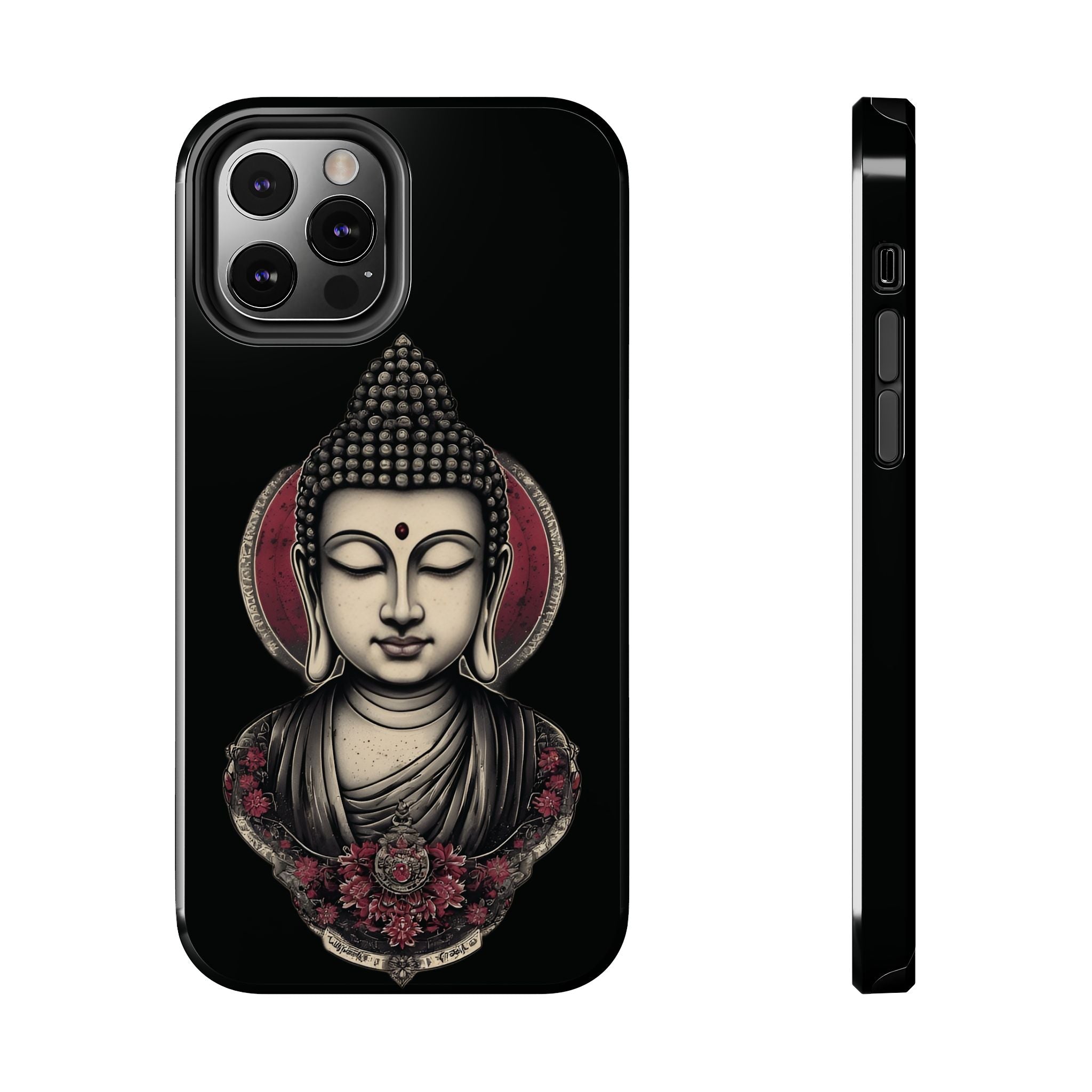 Buddha Floral Tough Phone Case — Protective Spiritual Phone Cover