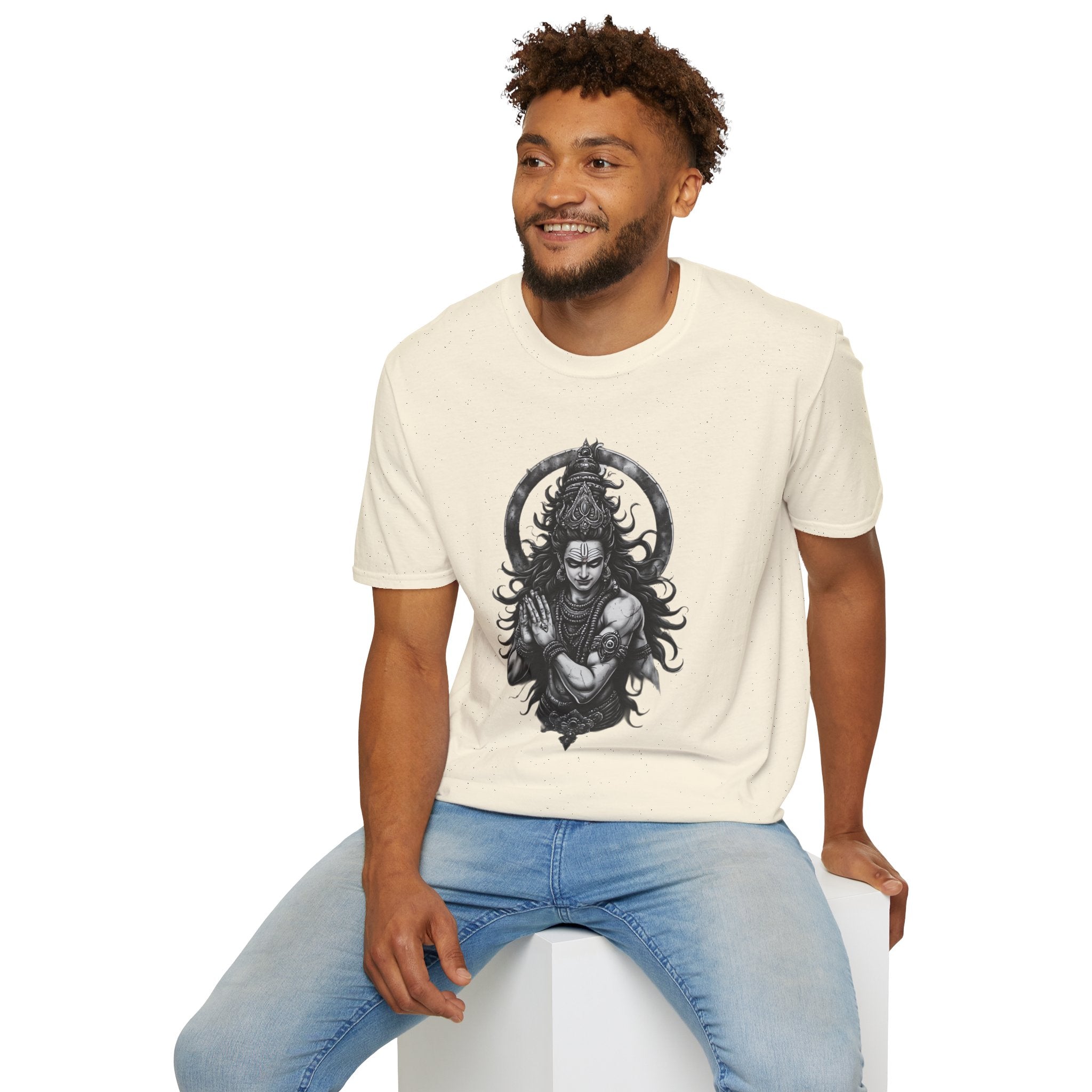 Shiva Portrait T‑Shirt – Intricate Hindu Deity Art Tee