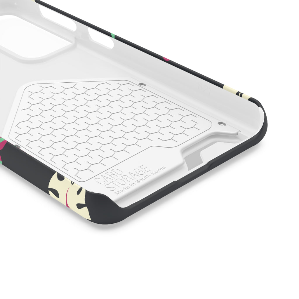 Vibrant Phone Case with Card Holder, Stylish Phone Accessory, Colorful Gift for Her, Boho Phone Cover, Trendy Mobile Case