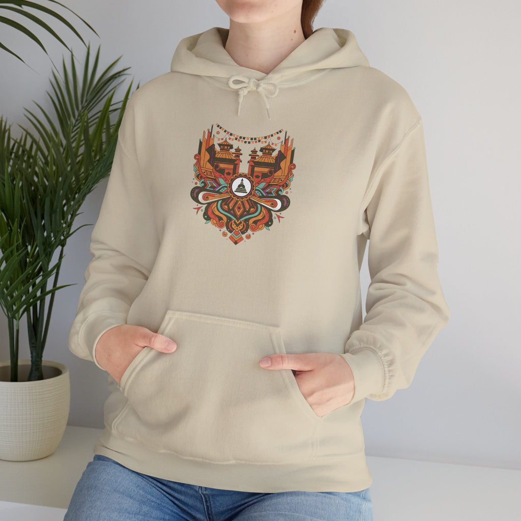 Spiritual Mandala Buddha Hoodie — Colorful Meditation Graphic Sweatshirt
