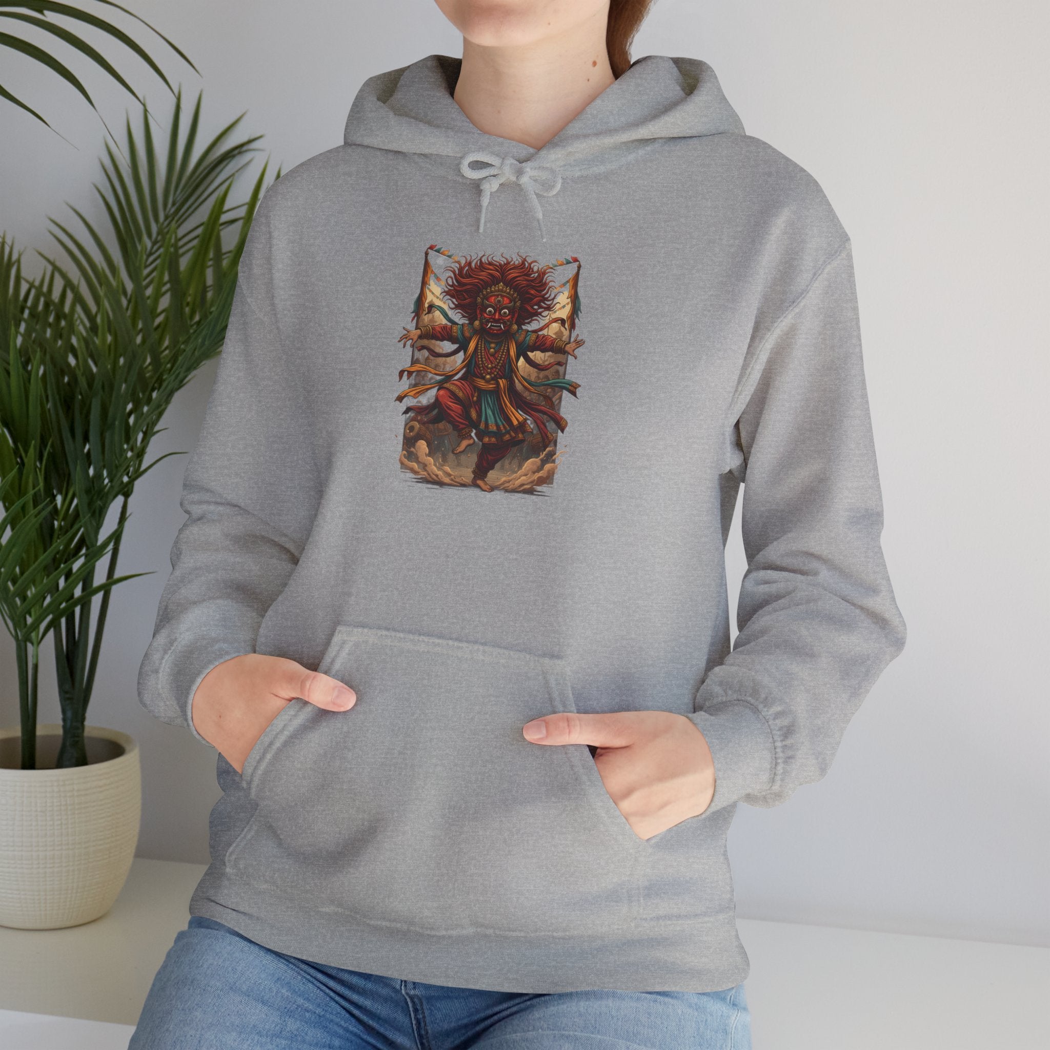 Mystic Sunflower Spirit Hoodie — Boho Meditation Floral Graphic Sweatshirt