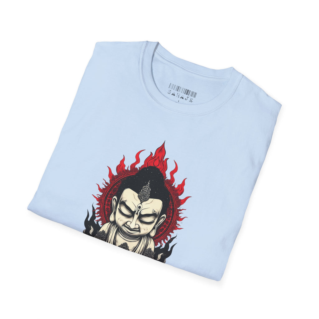 Buddha Flame T-Shirt — Meditative Buddha Graphic Tee