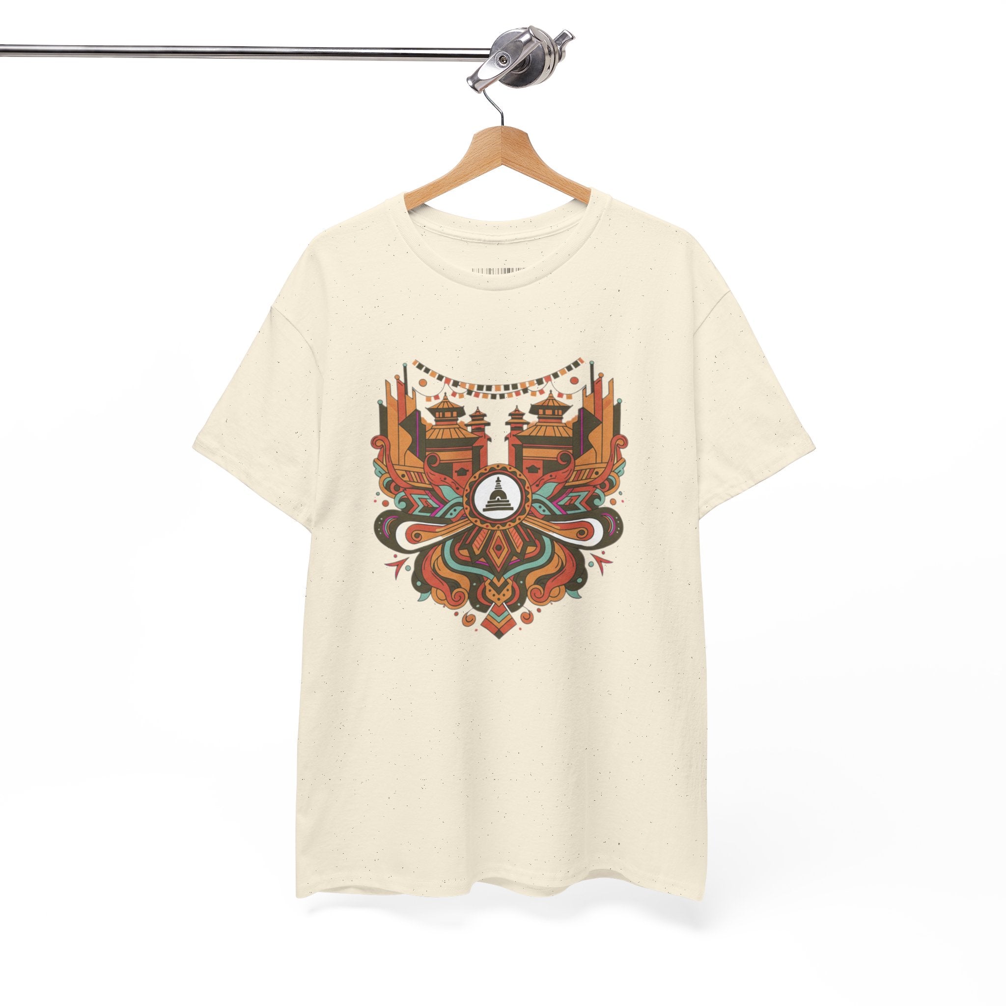Mandala Cityscape Tee — Boho Urban Art Graphic T-Shirt