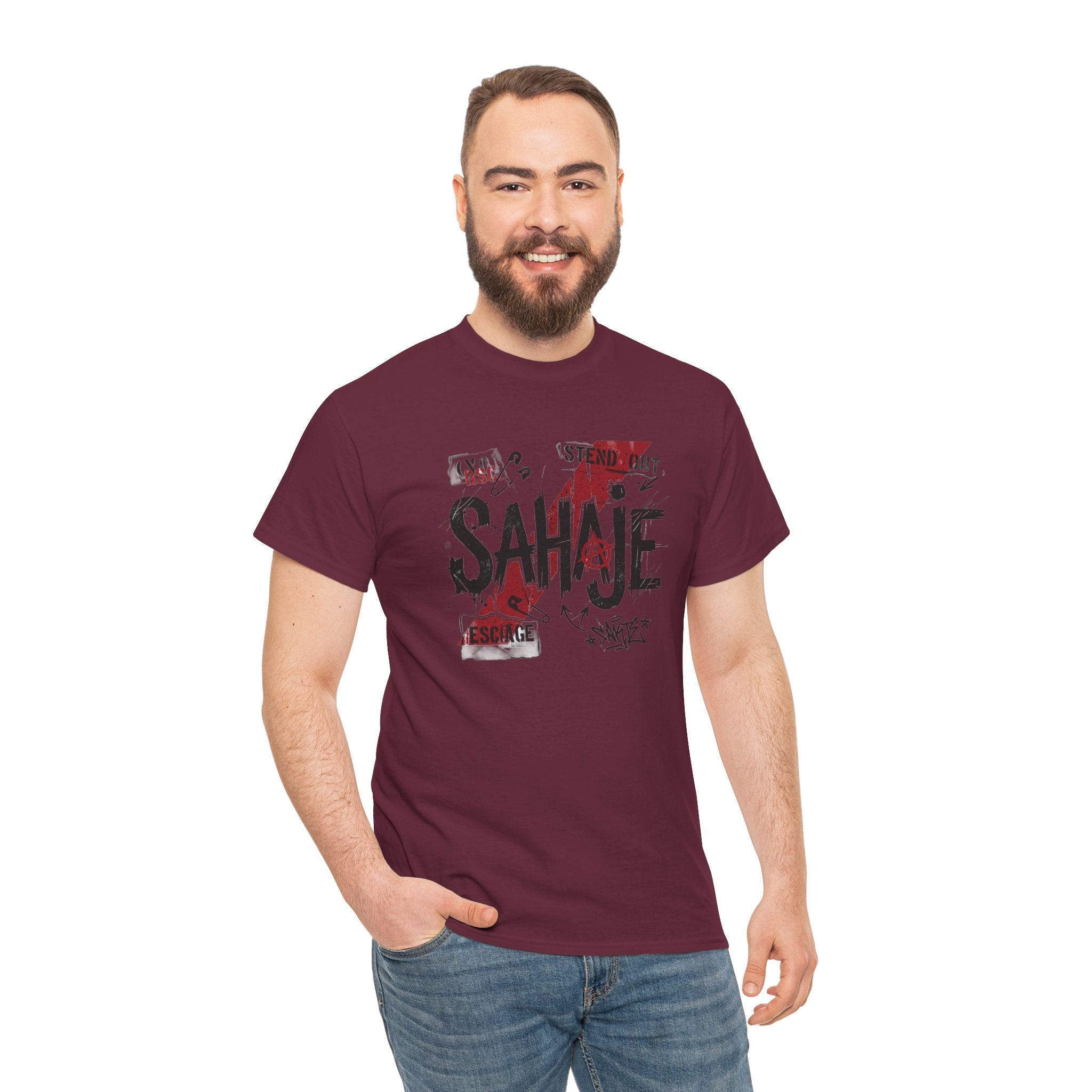 Sahaje Graphic Tee — Street Art Urban Casual T-Shirt