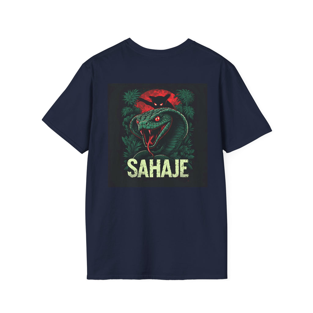 Black Cobra & Panther T-Shirt – Fierce Serpent & Big Cat Graphic Tee, Edgy Streetwear Design