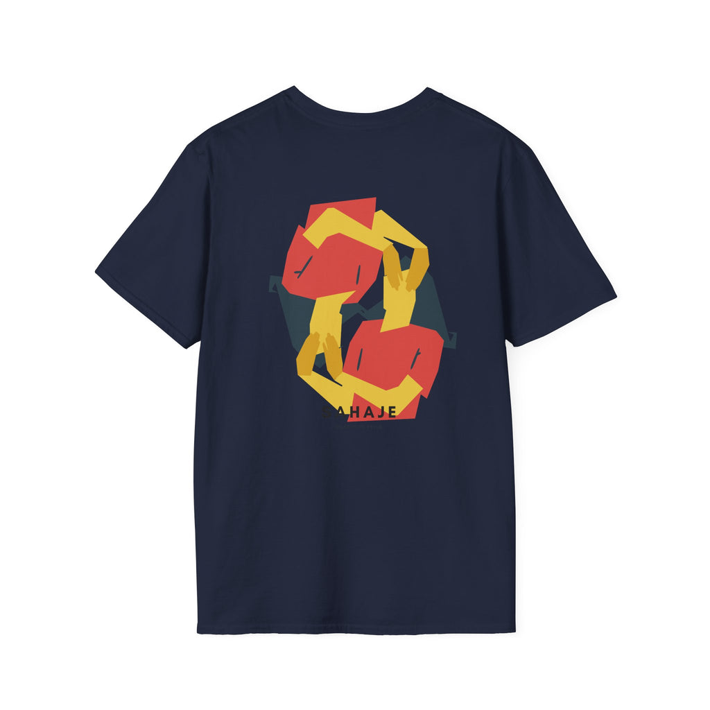 Abstract Geometric Graphic T-Shirt — 'Sahahe' Modern Art Back Print