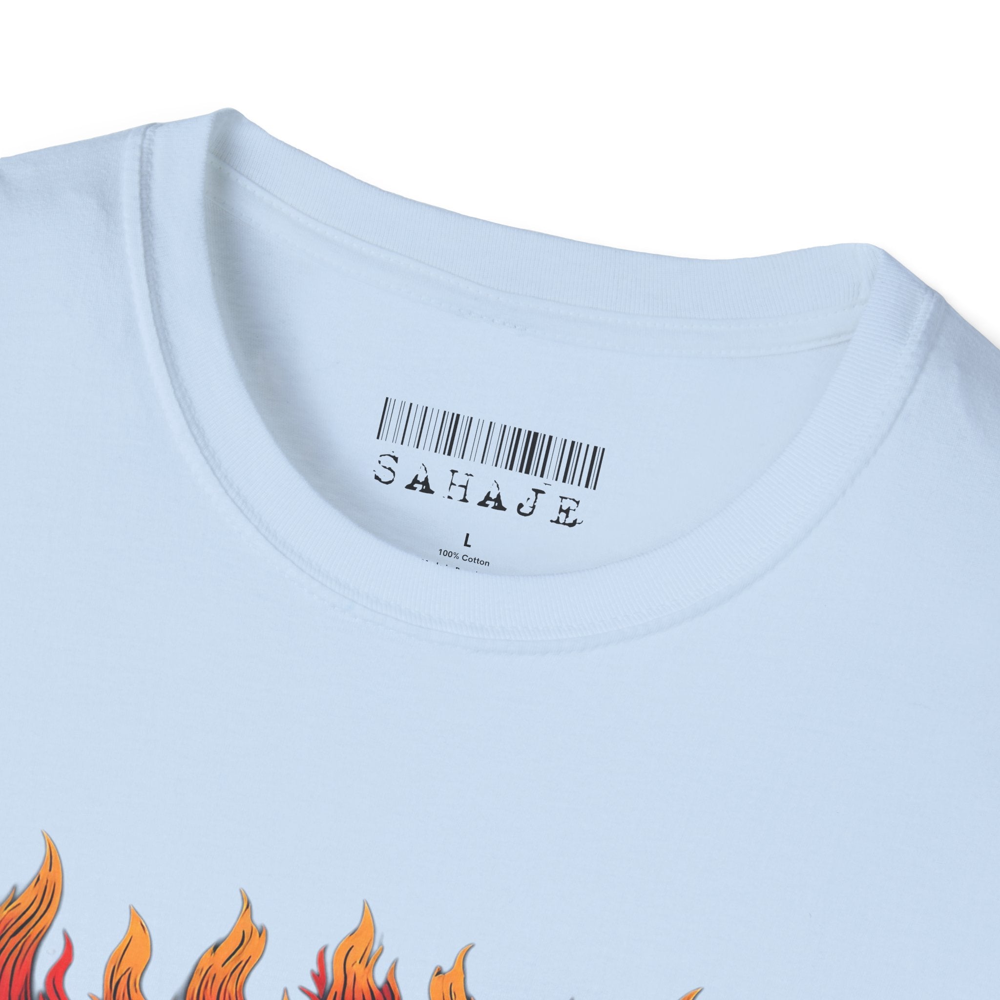 Flaming Demon Mask T-Shirt — Fierce Tattoo-Style Graphic Tee