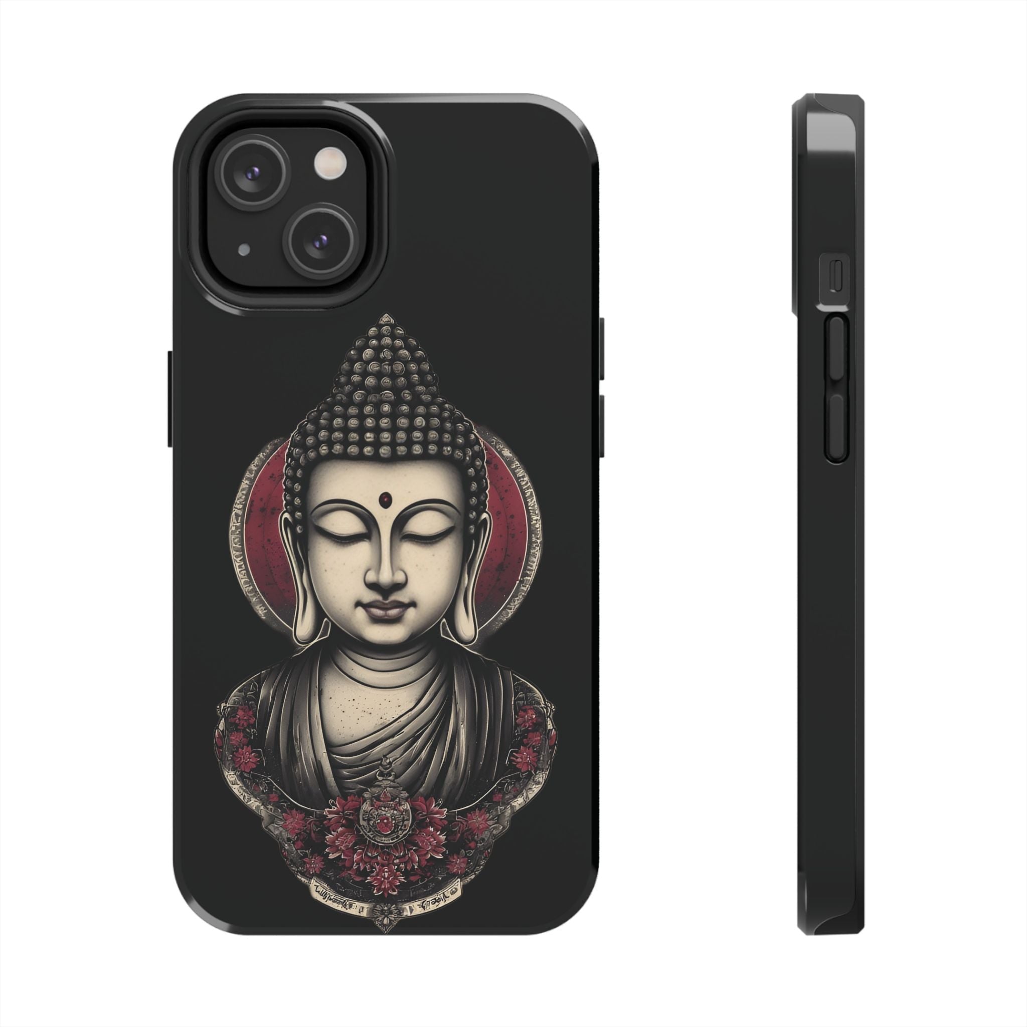 Buddha Floral Tough Phone Case — Protective Spiritual Phone Cover