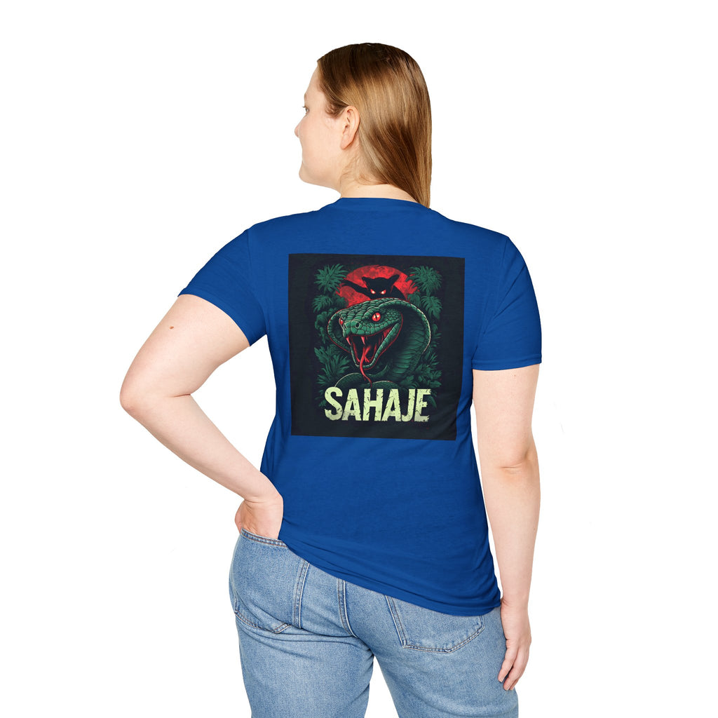 Black Cobra & Panther T-Shirt – Fierce Serpent & Big Cat Graphic Tee, Edgy Streetwear Design