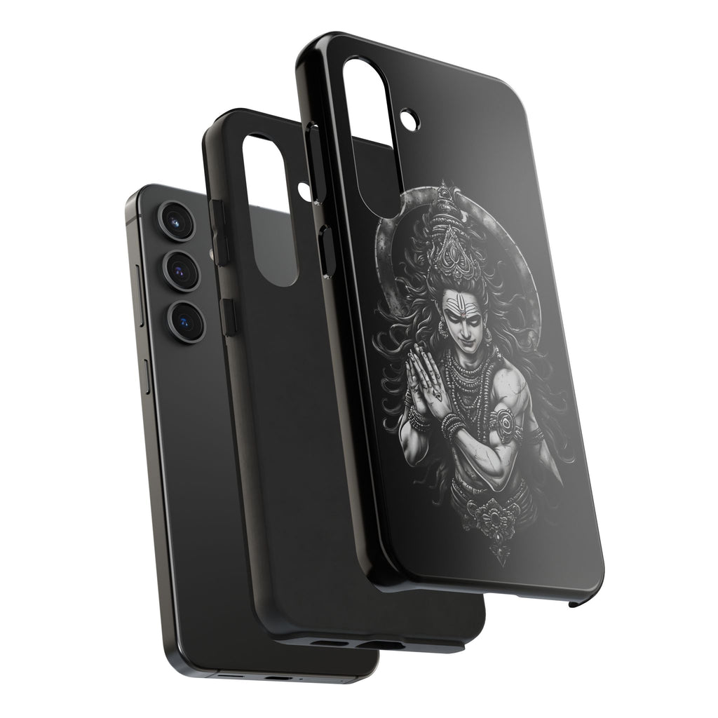 Shiva Tough Phone Case — Black Protective Hindu Deity Design
