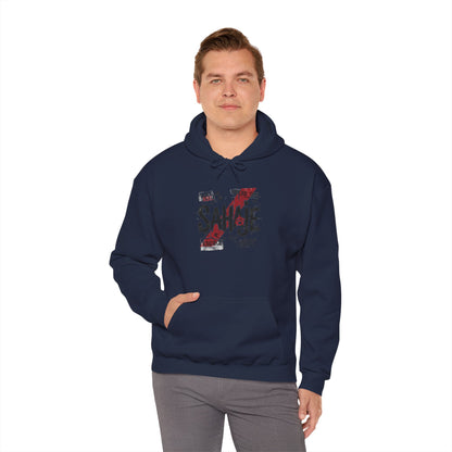 Sahaje Graphic Hoodie – Distressed Vintage Script Pullover