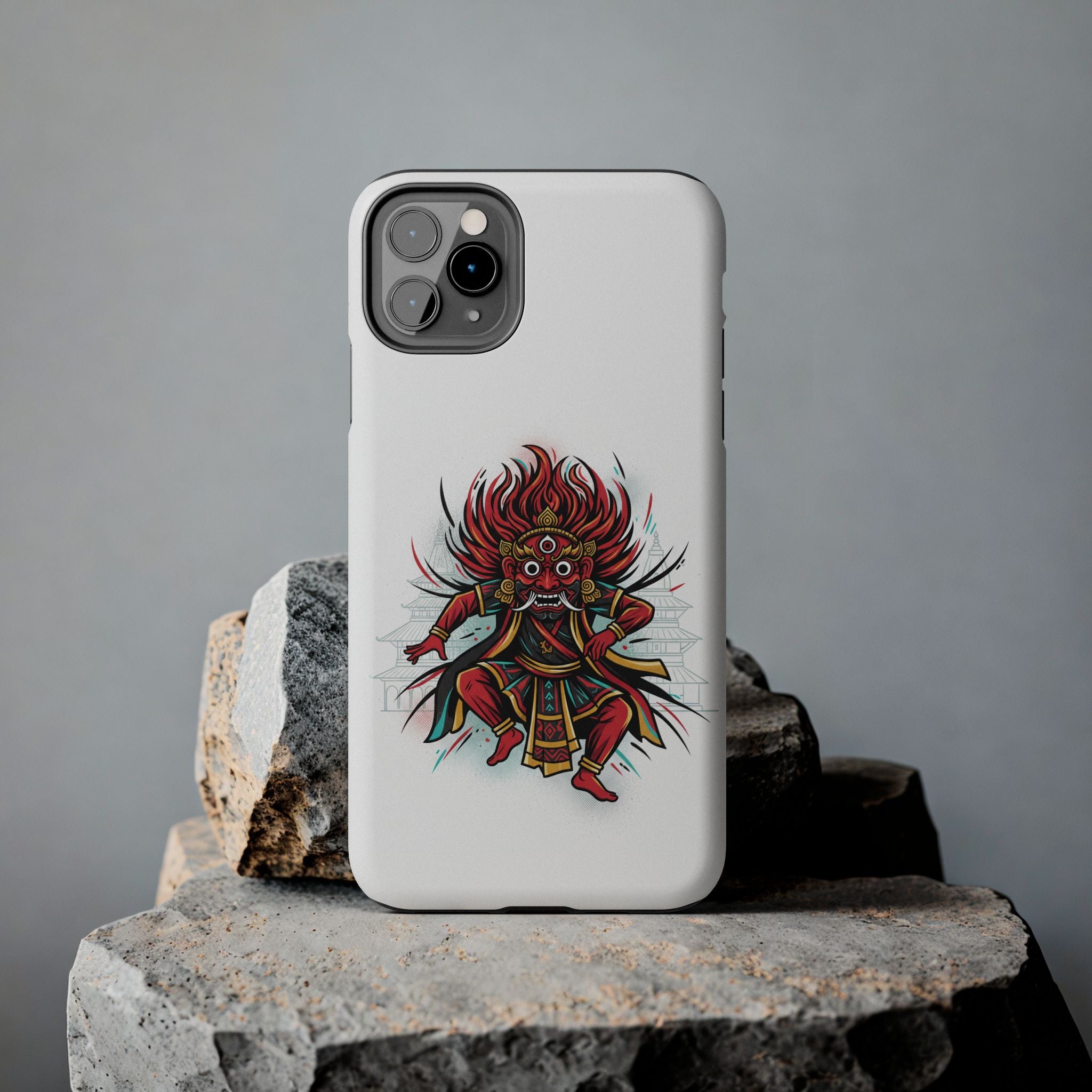 Bhairava Tough Phone Case — Bold Hindu Deity Protective Cover