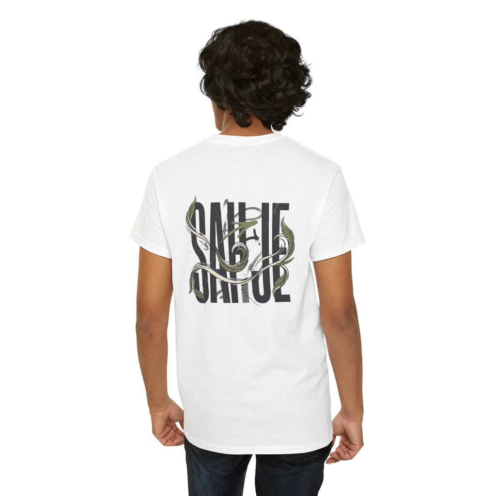 Graphic Tee — 'Savage' Typography with Snake Accent