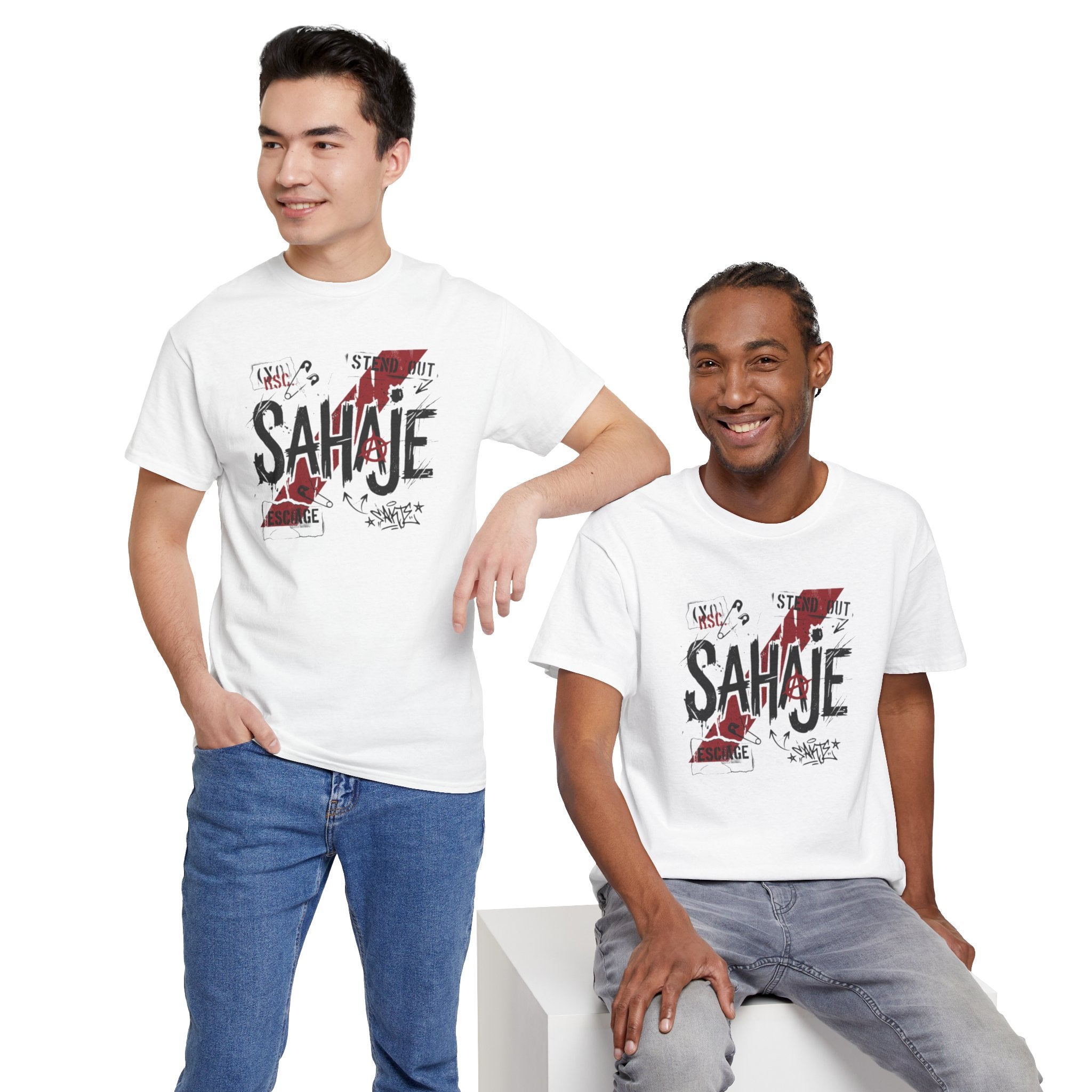 Sahaje Graphic Tee — Street Art Urban Casual T-Shirt