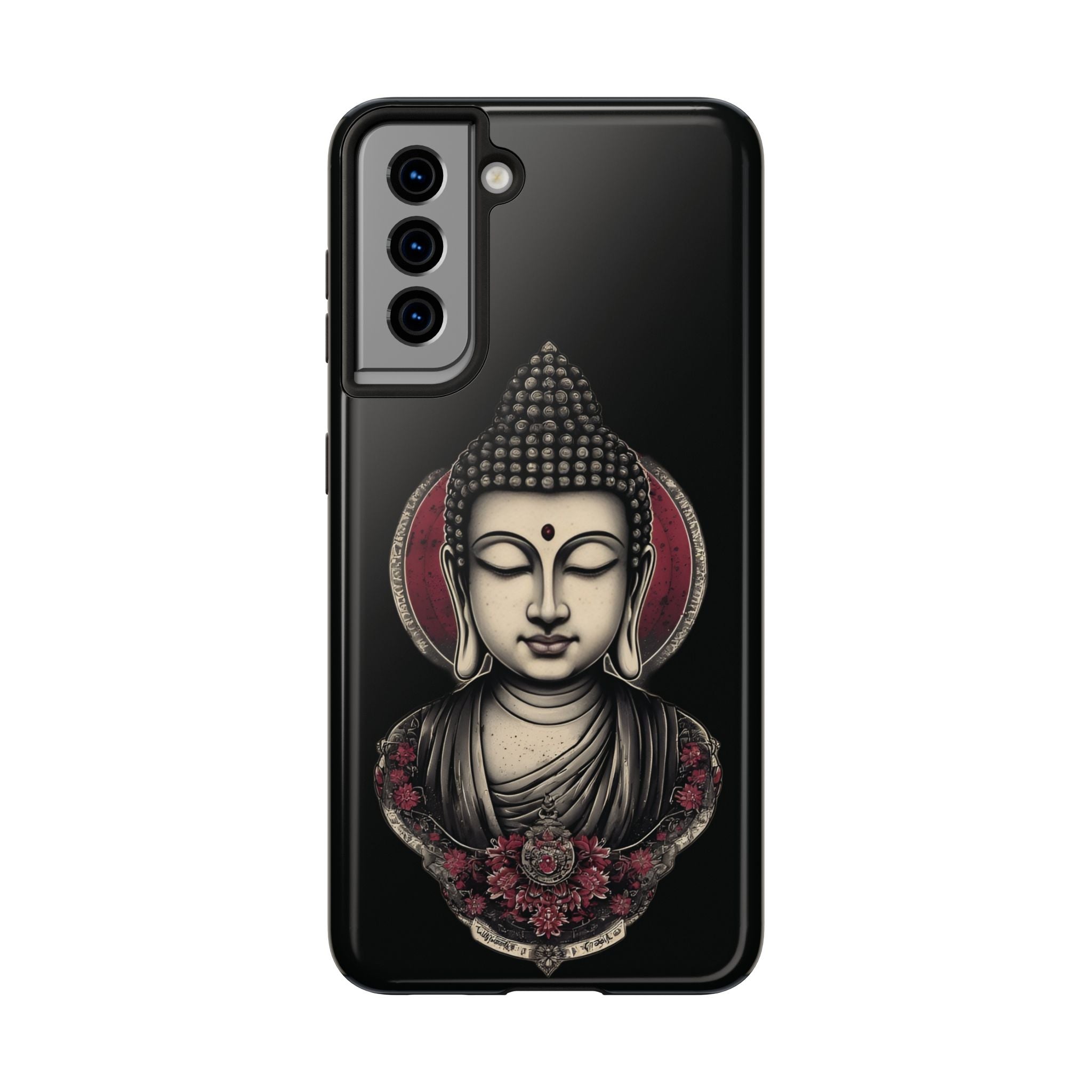 Buddha Floral Tough Phone Case — Protective Spiritual Phone Cover