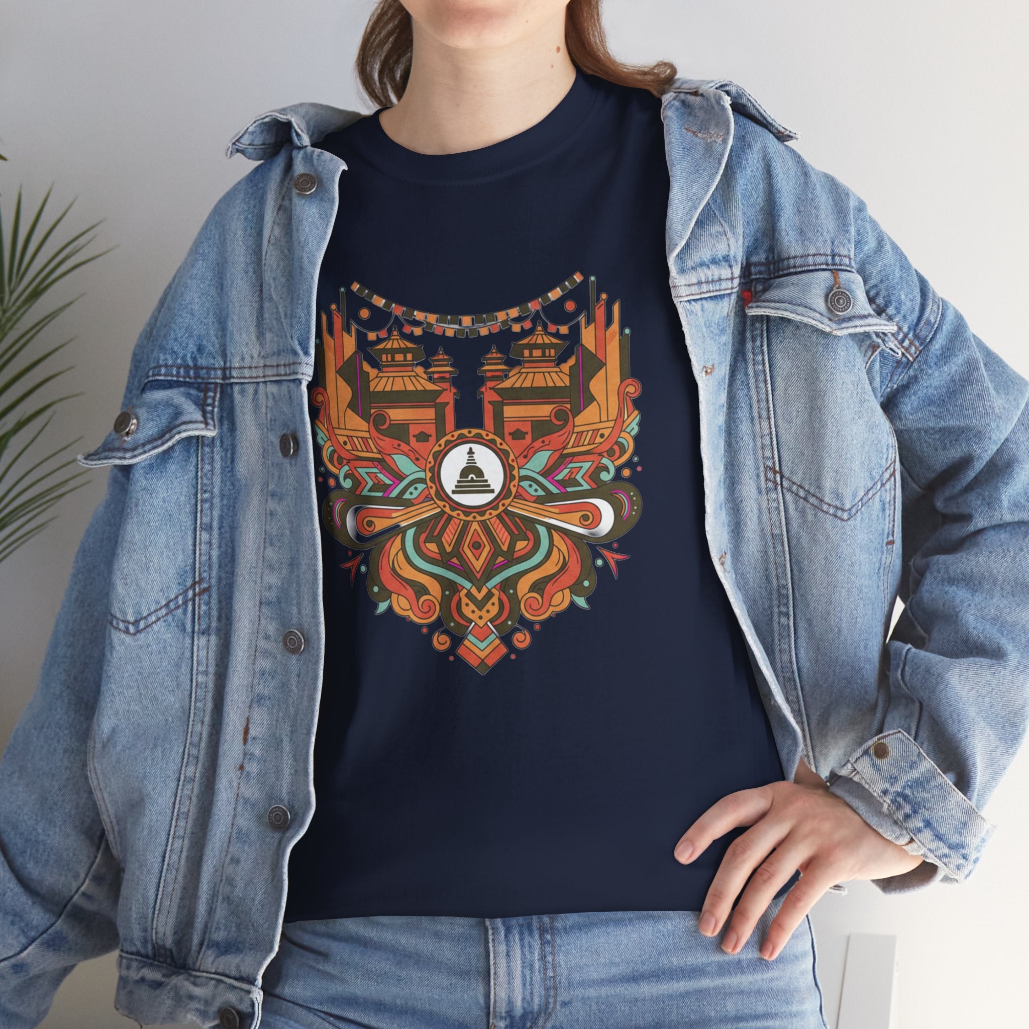 Mandala Cityscape Tee — Boho Urban Art Graphic T-Shirt