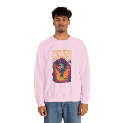 Evolving Butterfly Crewneck Sweatshirt — "Unafraid, Authentically Evolving" Inspirational Pullover