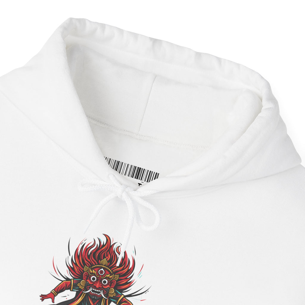 Demonic Oni Mask Hoodie — Japanese Demon Illustration Sweatshirt