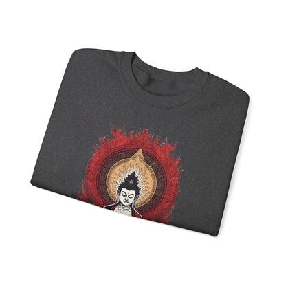 Buddha Lotus Flame Crewneck Sweatshirt