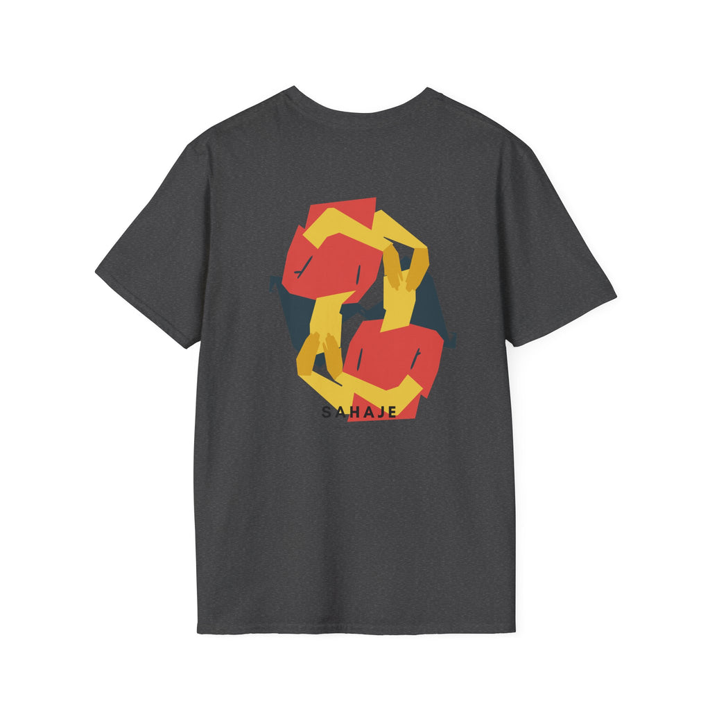 Abstract Geometric Graphic T-Shirt — 'Sahahe' Modern Art Back Print