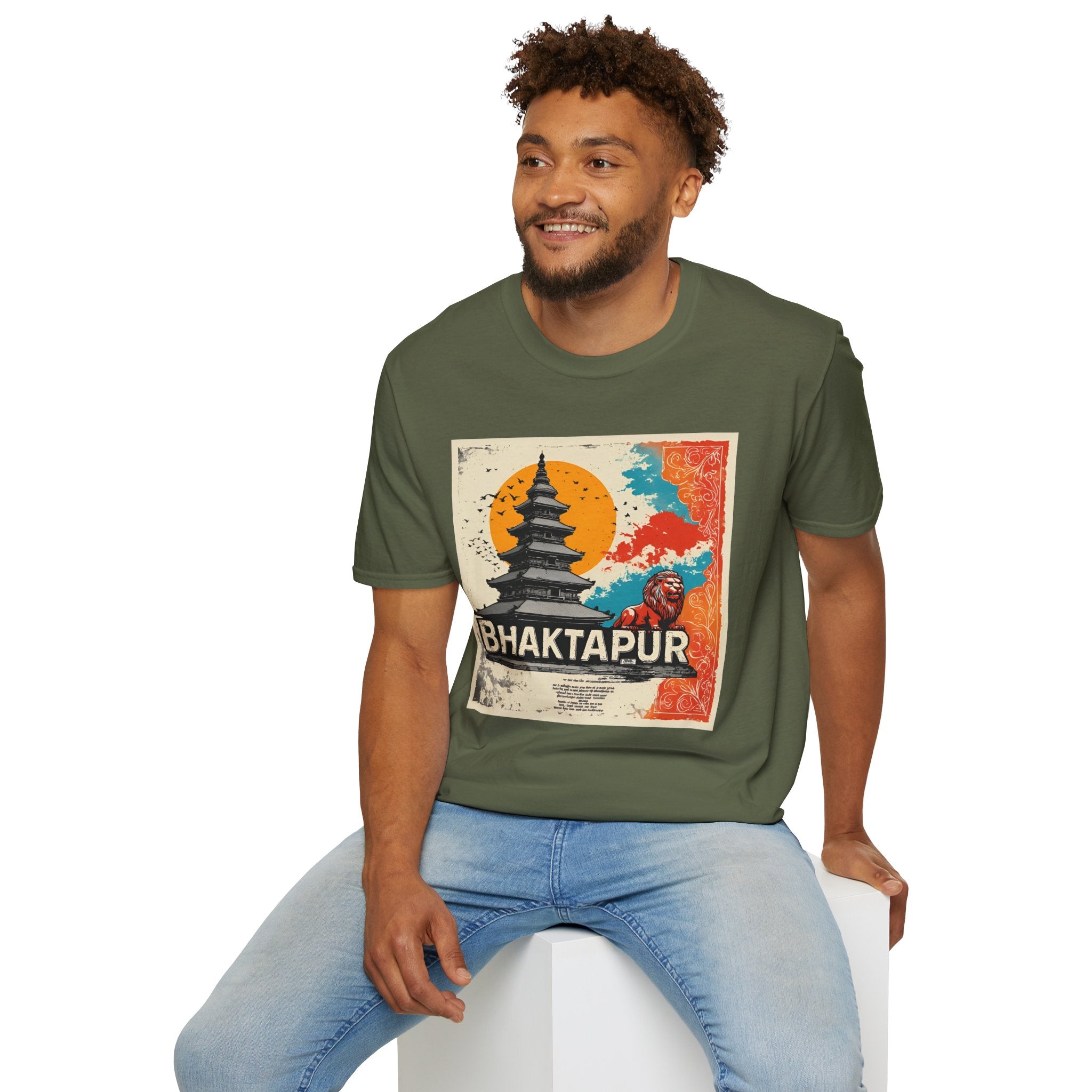 Bhaktapur Vintage Travel T-Shirt – Nepal Pagoda Graphic Tee