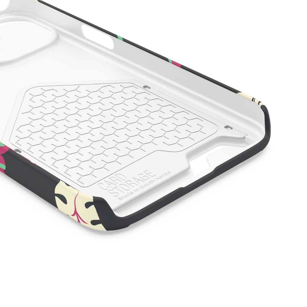 Vibrant Phone Case with Card Holder, Stylish Phone Accessory, Colorful Gift for Her, Boho Phone Cover, Trendy Mobile Case