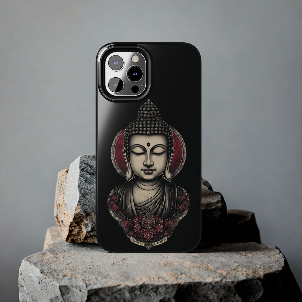 Buddha Floral Tough Phone Case — Protective Spiritual Phone Cover