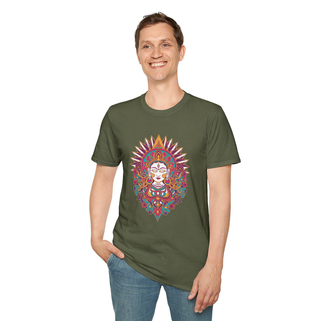 Mystic Goddess Mandala T-Shirt — Colorful Boho Spiritual Tee