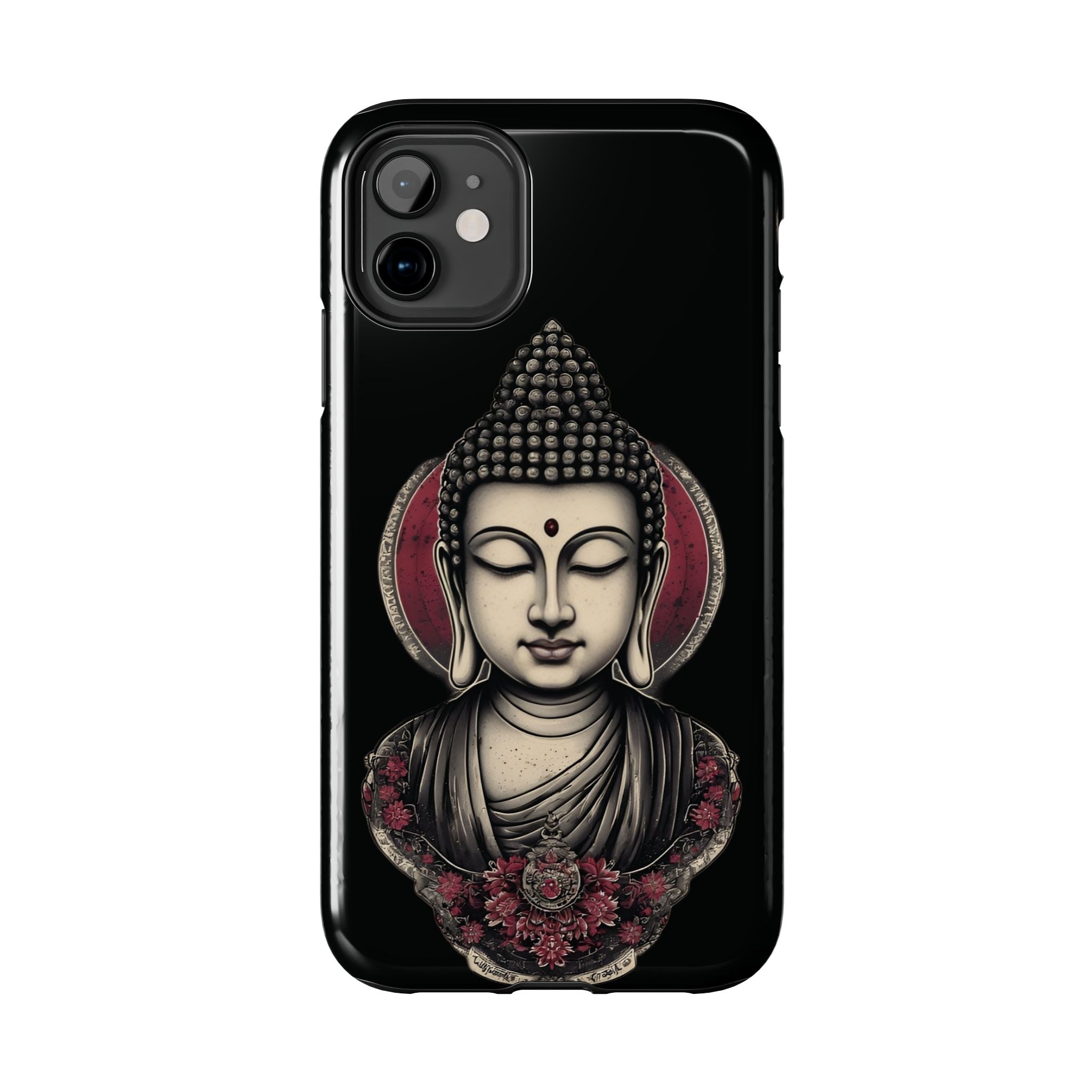 Buddha Floral Tough Phone Case — Protective Spiritual Phone Cover