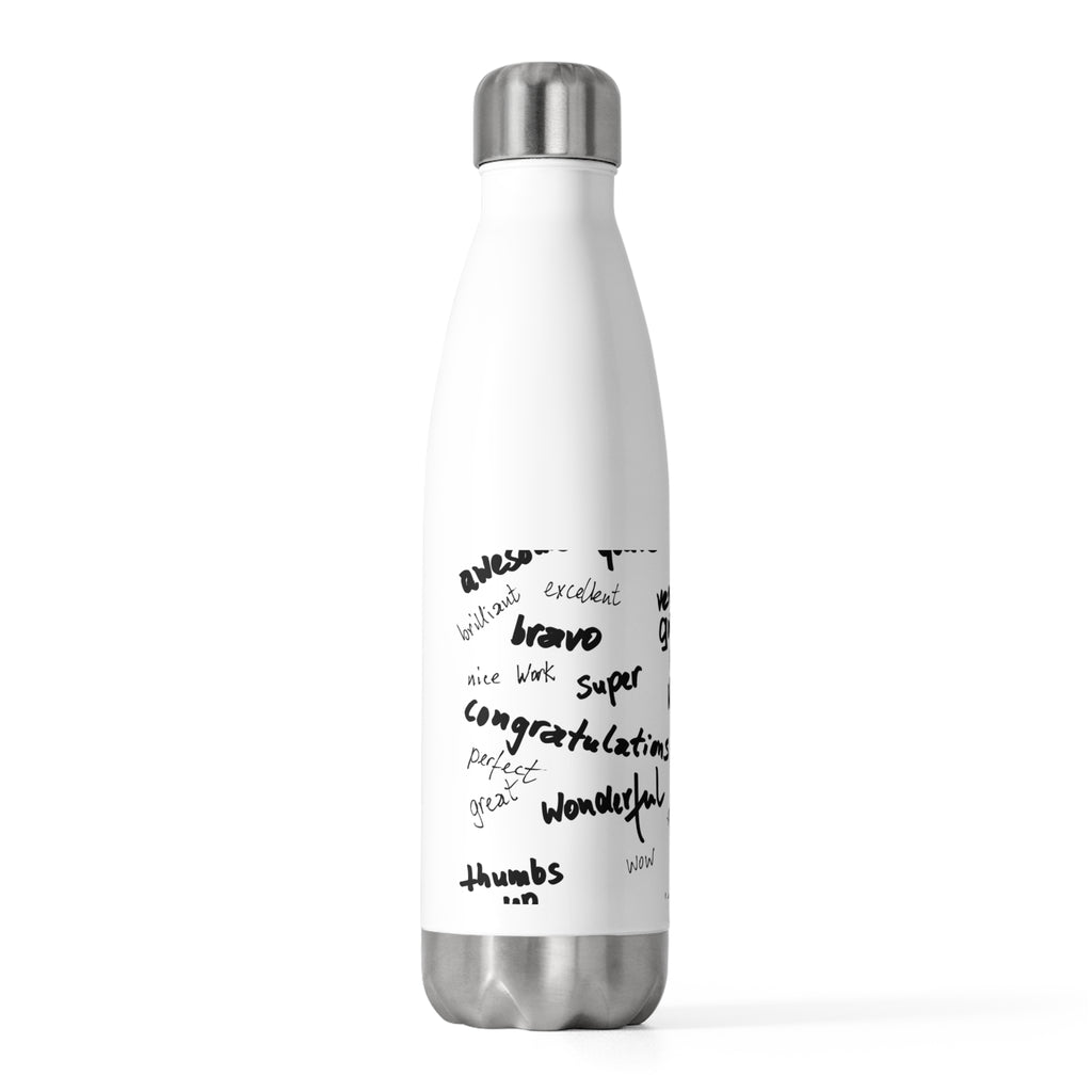 Inspiring Insulated Water Bottle, Motivational Gift, Teacher Appreciation, Office Use, Encouragement Drinkware, Unique Eco-Friendly Bottle