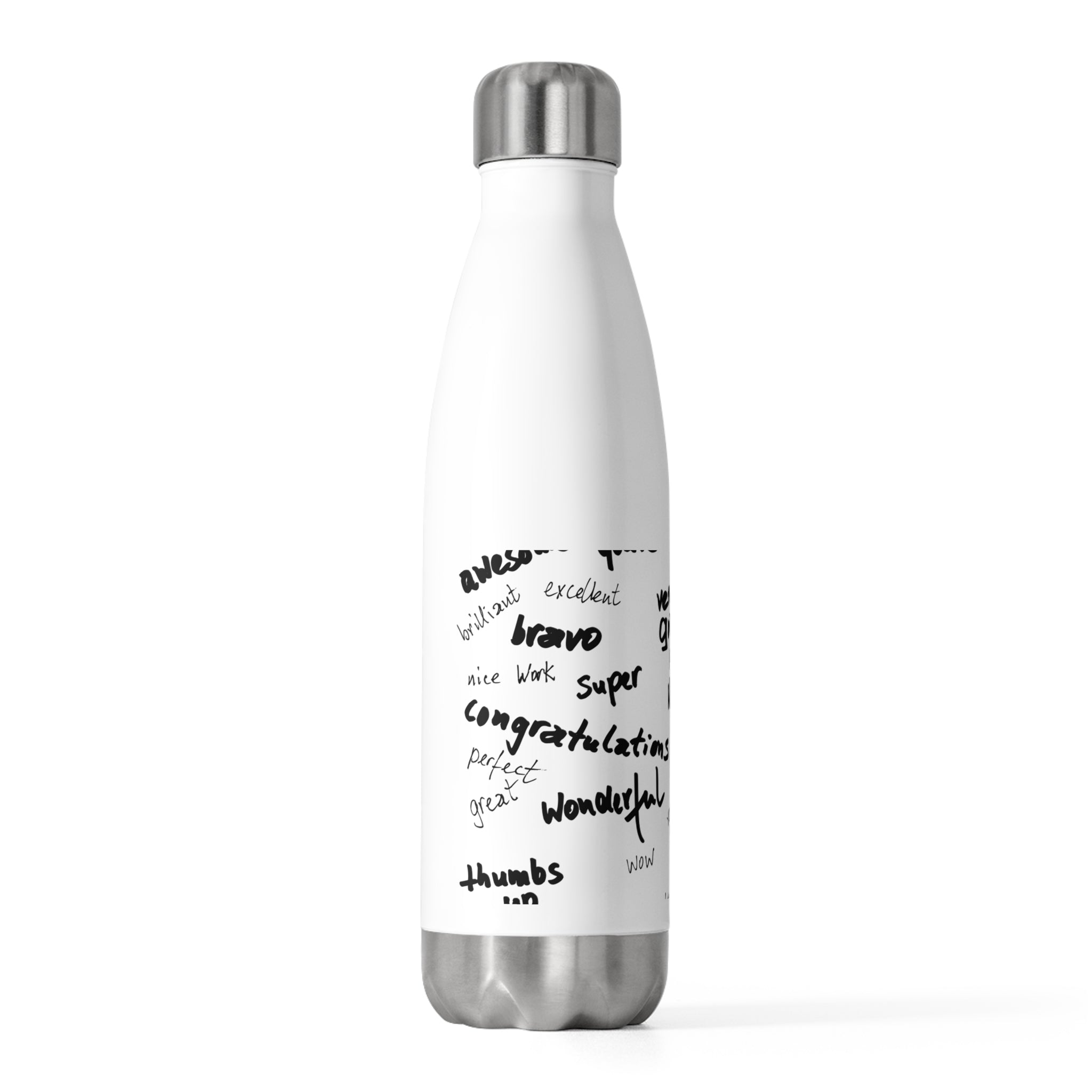 Inspiring Insulated Water Bottle, Motivational Gift, Teacher Appreciation, Office Use, Encouragement Drinkware, Unique Eco-Friendly Bottle