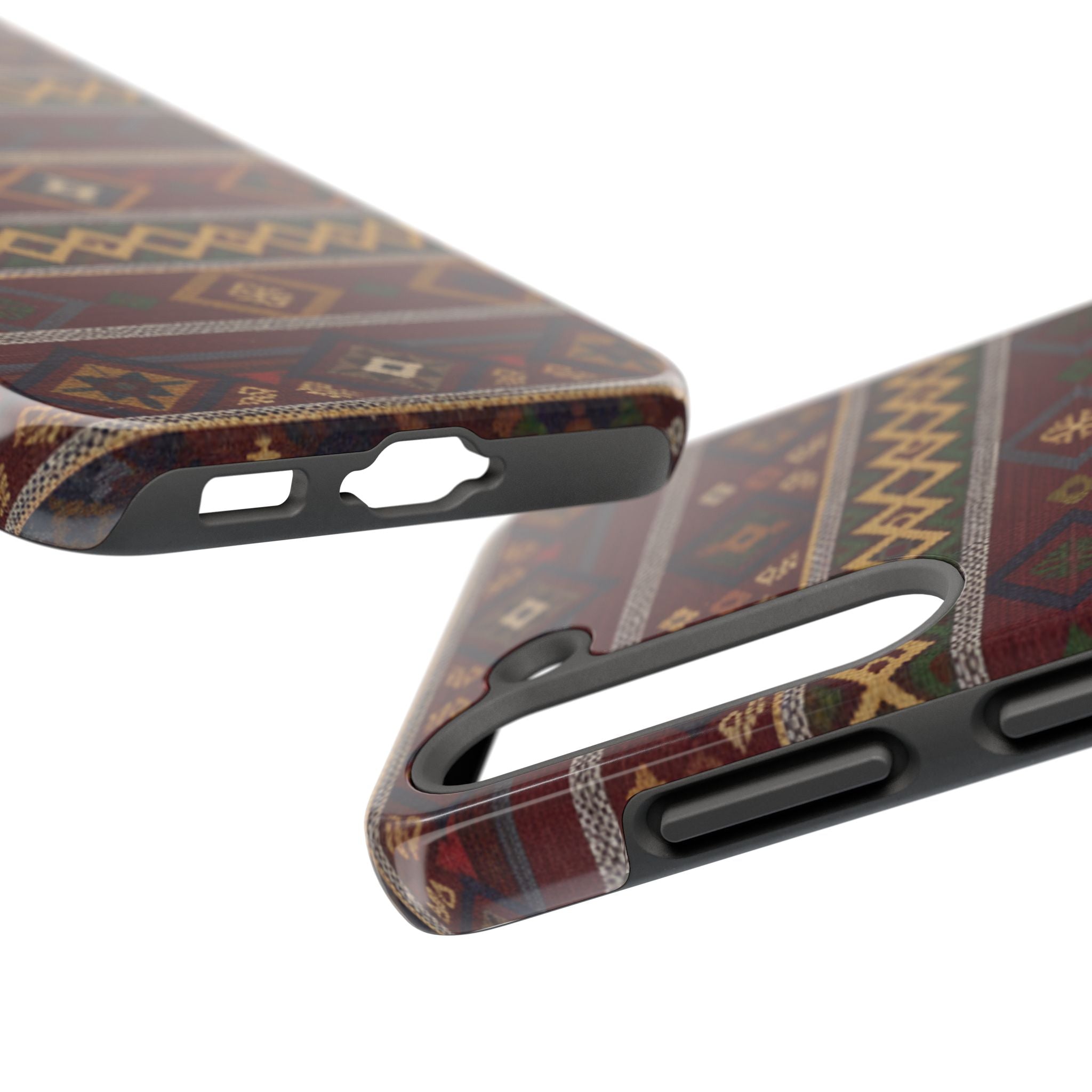 Aztec Pattern Tough Phone Case — Rustic Tribal Protective Cover