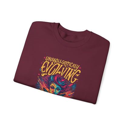 Evolving Butterfly Crewneck Sweatshirt — "Unafraid, Authentically Evolving" Inspirational Pullover