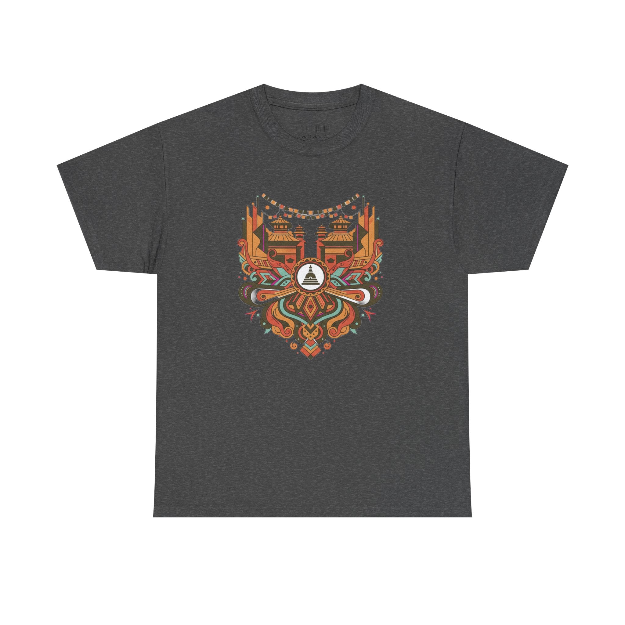 Mandala Cityscape Tee — Boho Urban Art Graphic T-Shirt