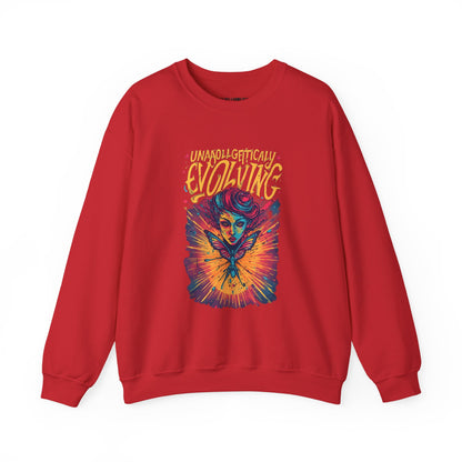 Evolving Butterfly Crewneck Sweatshirt — "Unafraid, Authentically Evolving" Inspirational Pullover