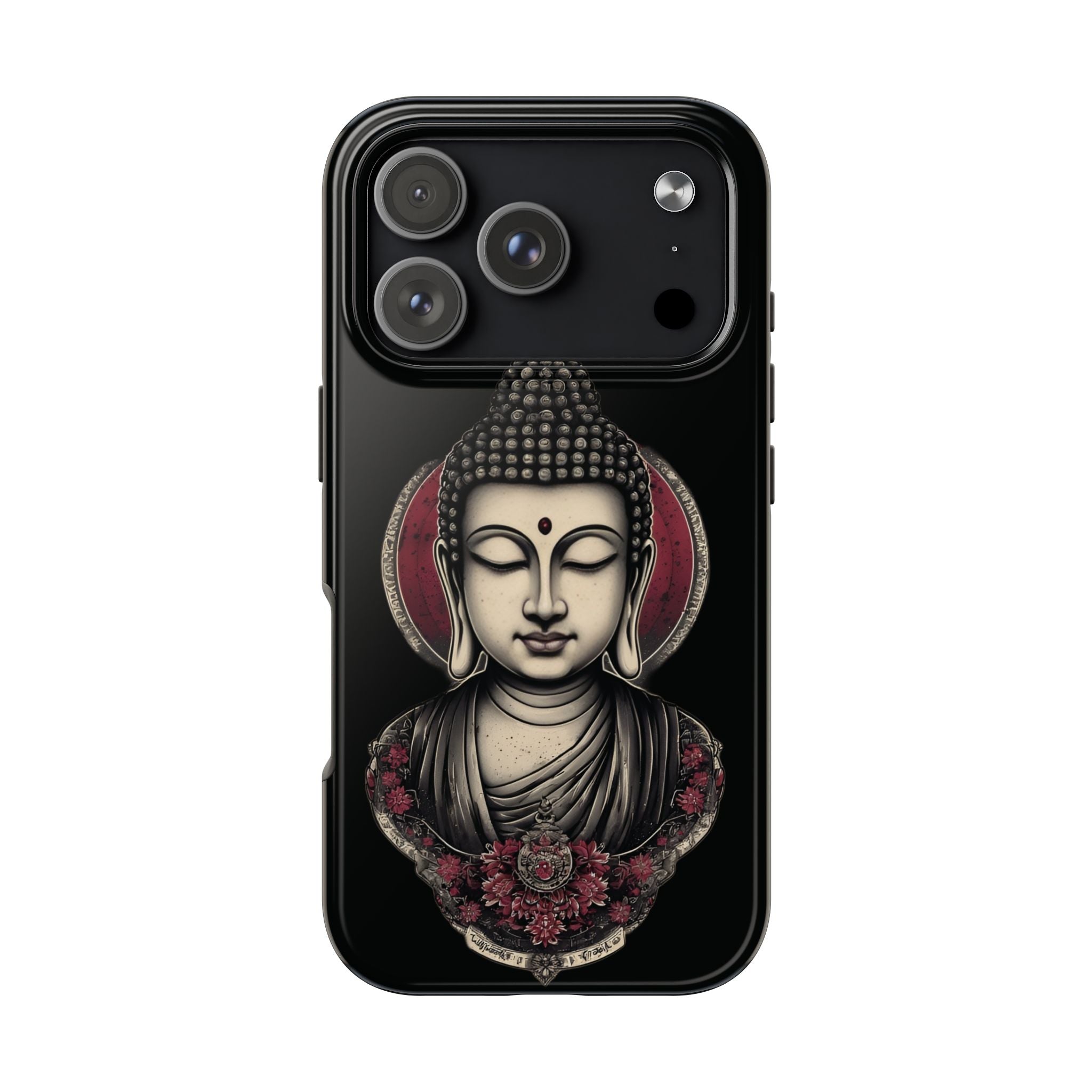Buddha Floral Tough Phone Case — Protective Spiritual Phone Cover