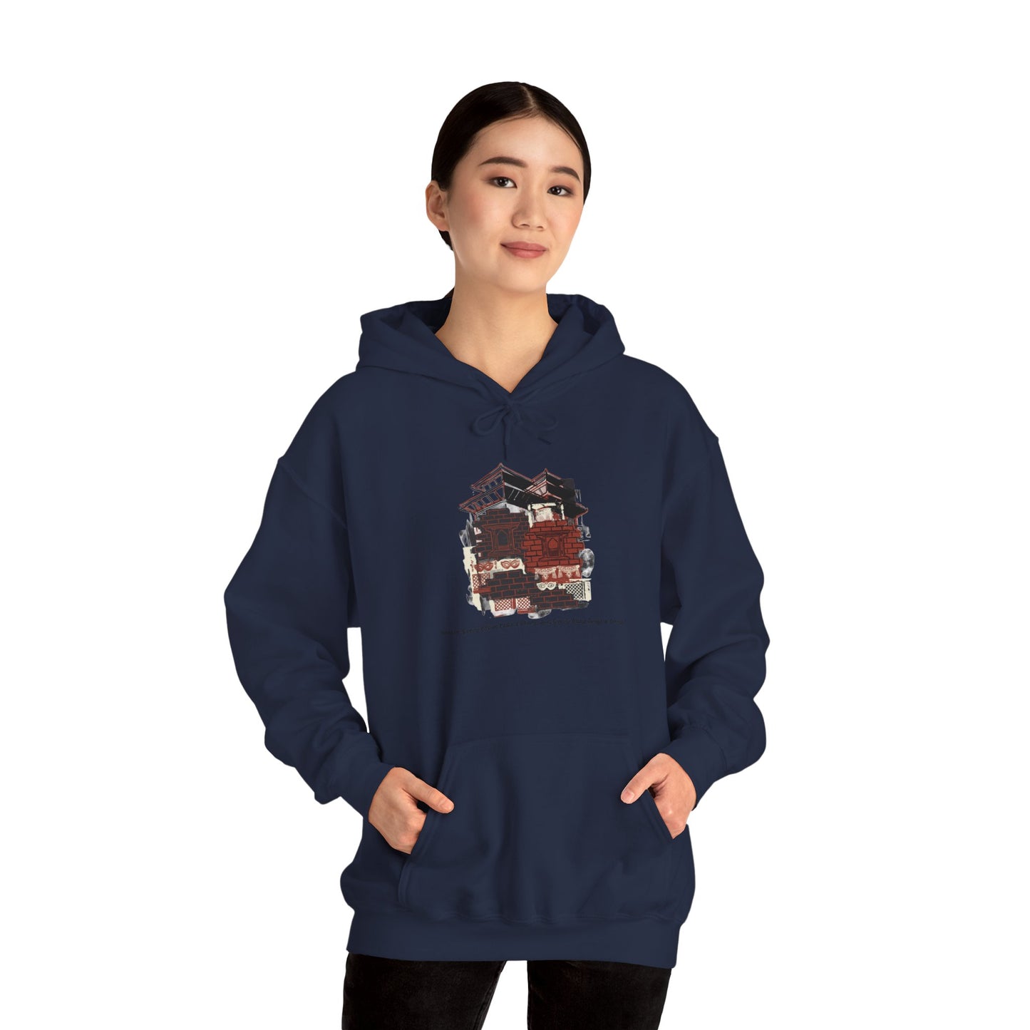 Hoodie — Vintage Urban Industrial Building Graphic Hoodie (Architectural Sketch)