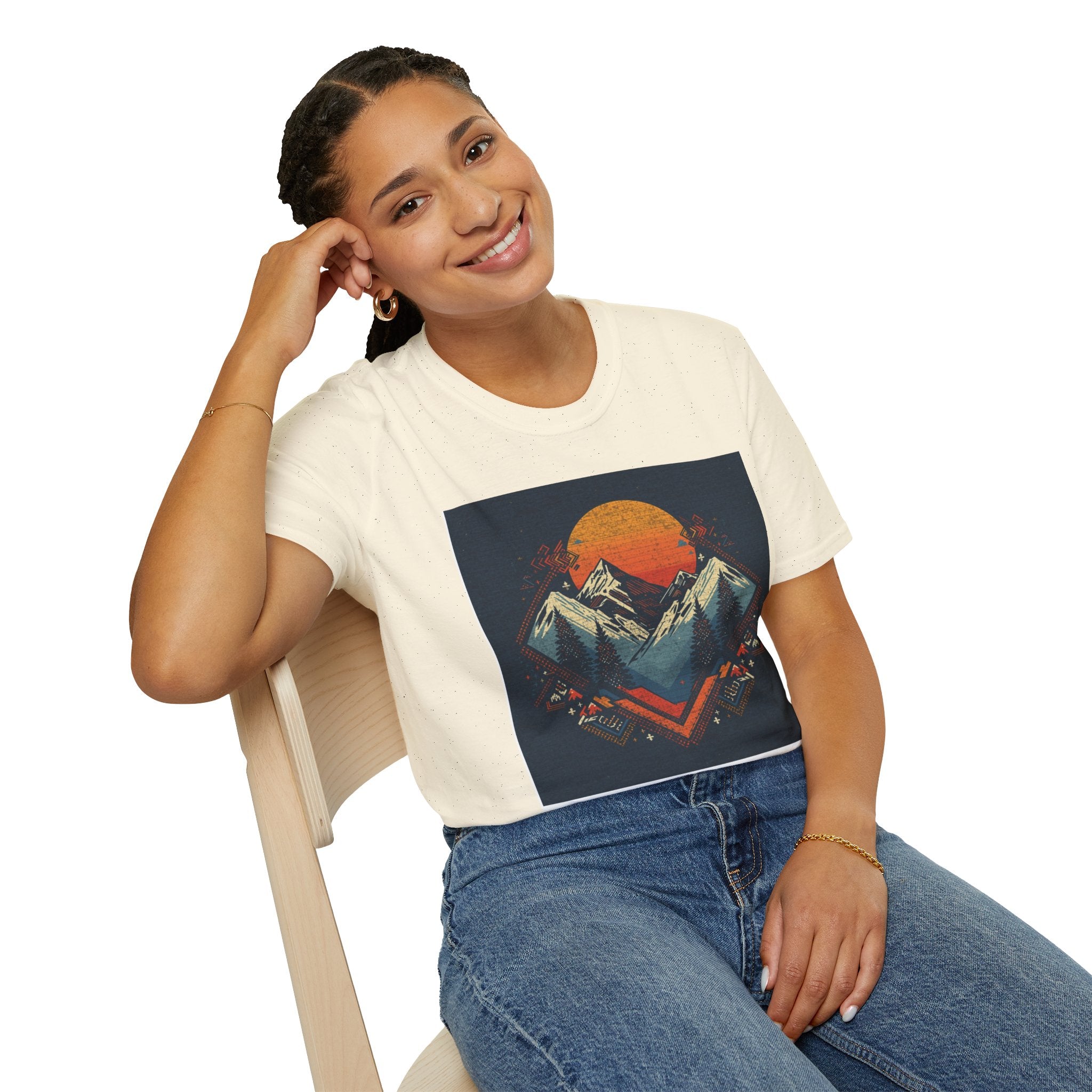 Retro Mountain Sunset T-Shirt