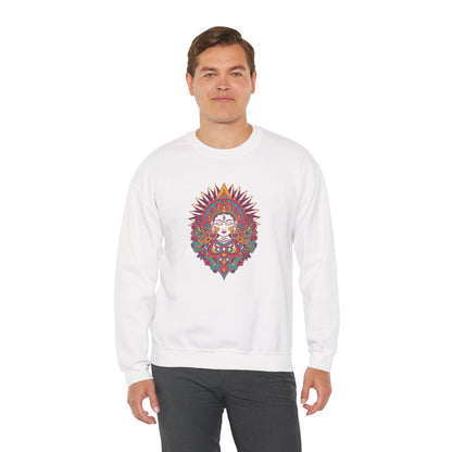 Crewneck Sweatshirt — Colorful Mandala Goddess Graphic