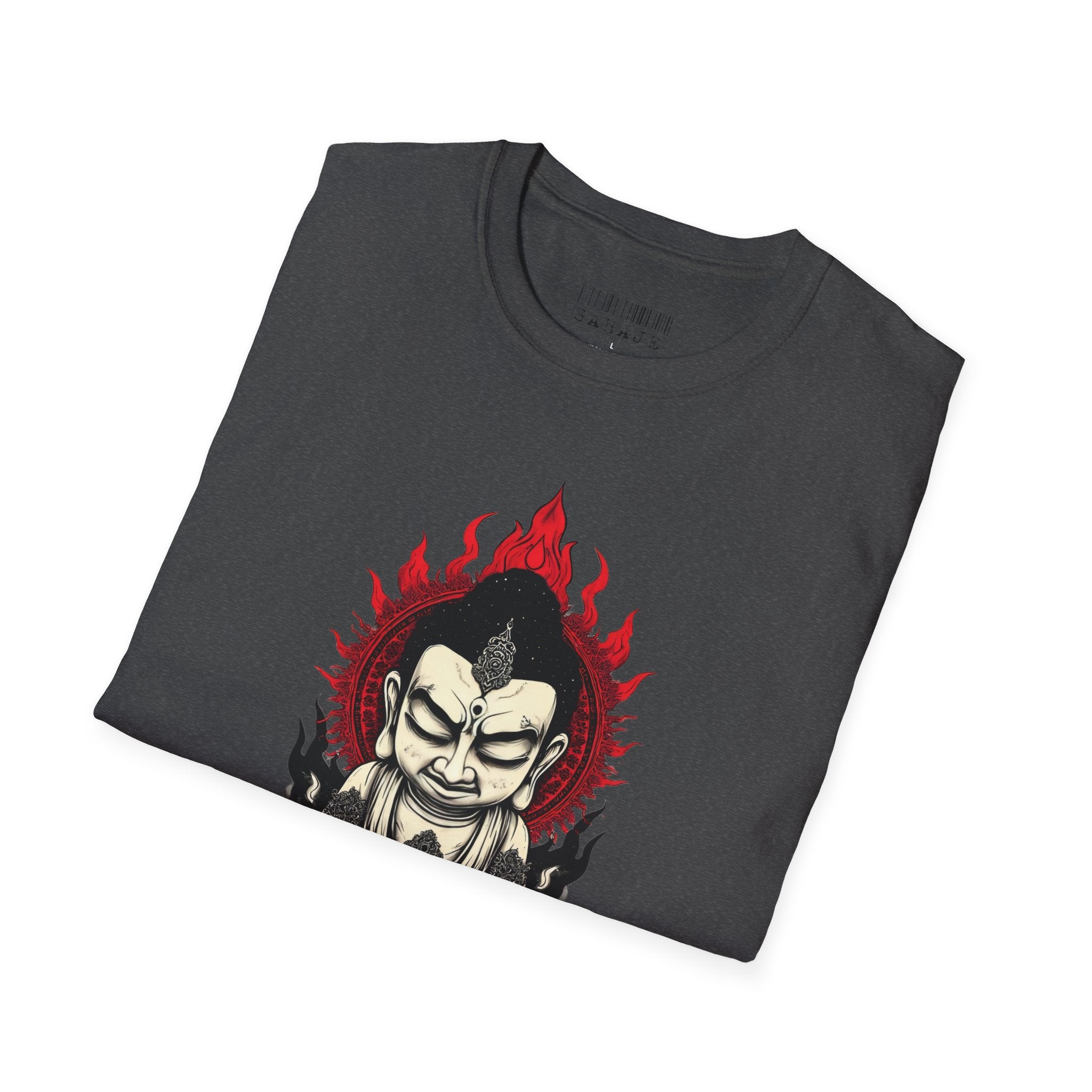 Buddha Flame T-Shirt — Meditative Buddha Graphic Tee