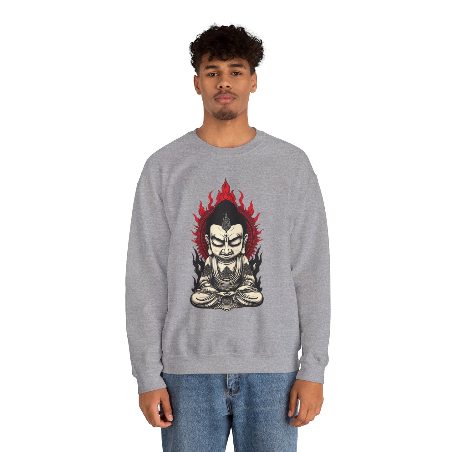 Buddha Flame Crewneck Sweatshirt