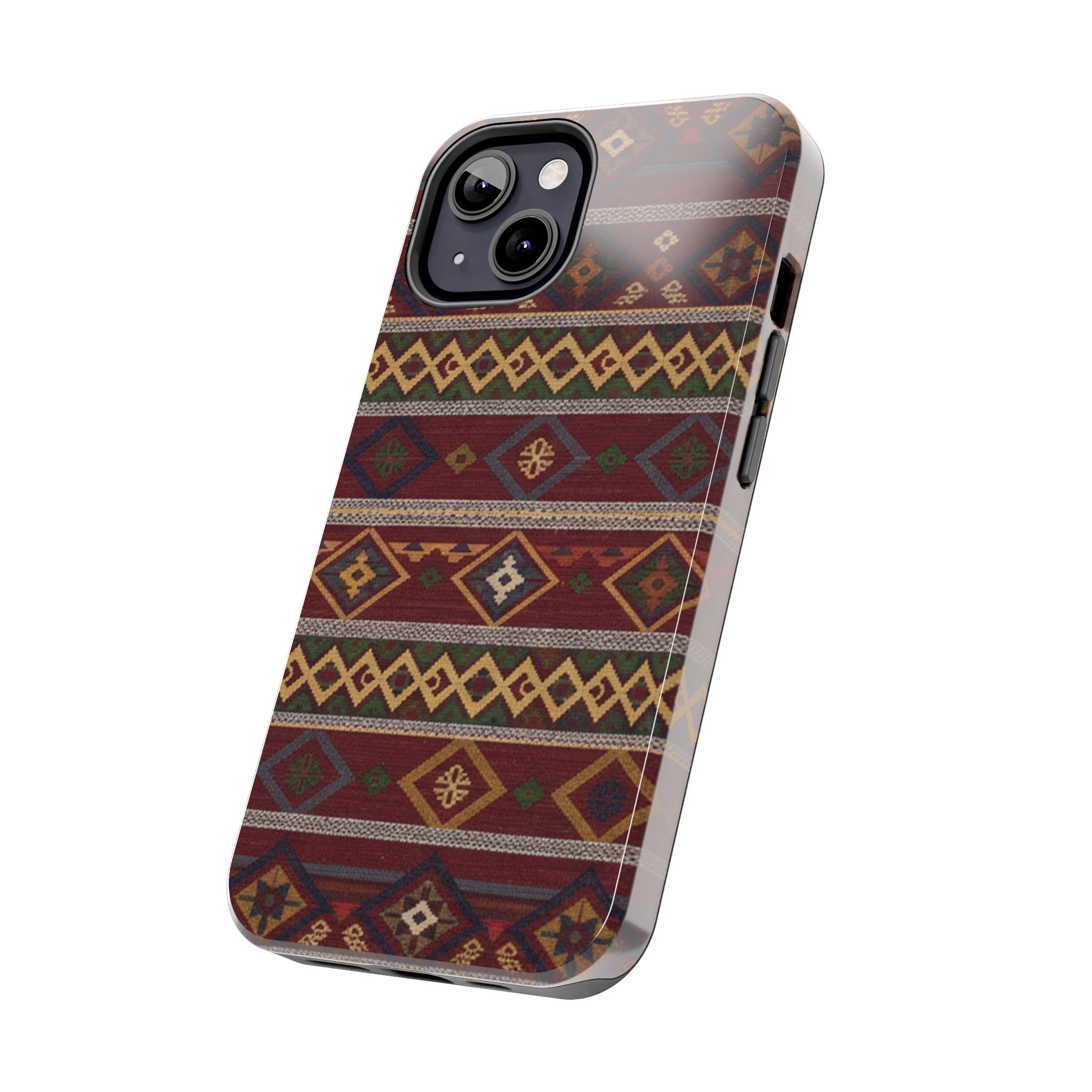 Aztec Pattern Tough Phone Case — Rustic Tribal Protective Cover