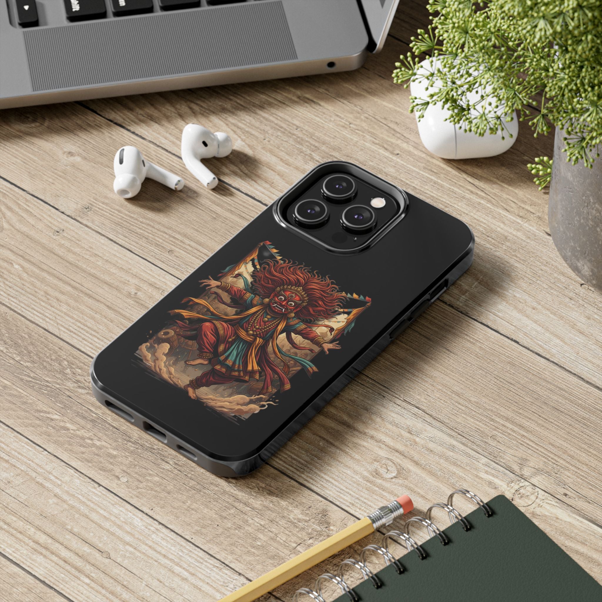 Tibetan Demon Dance Tough Phone Case — Bold Mythic Protective Cover