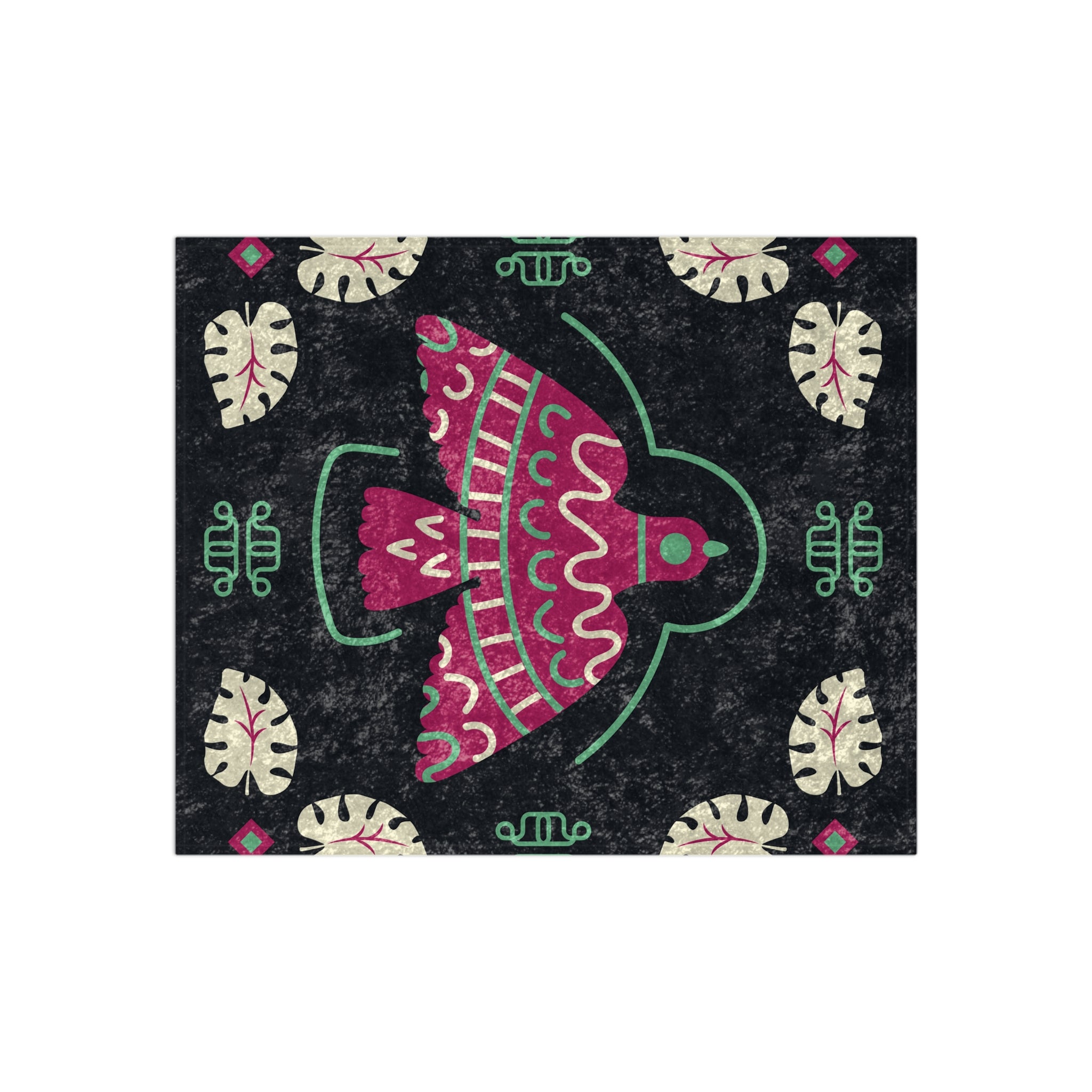 Crushed Velvet Blanket — Boho Pink Thunderbird Velvet Throw