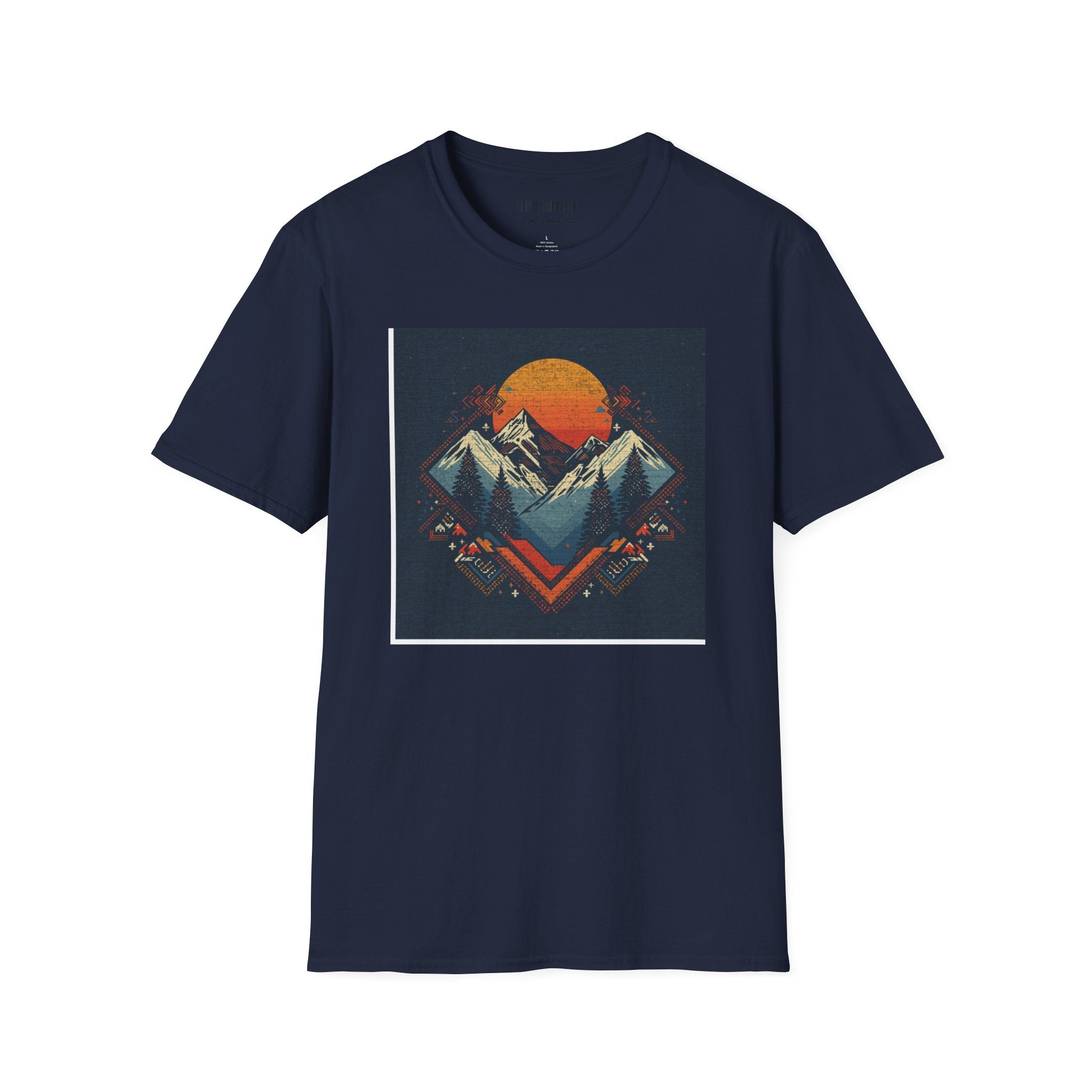 Retro Mountain Sunset T-Shirt — Vintage Outdoor Adventure Graphic Tee